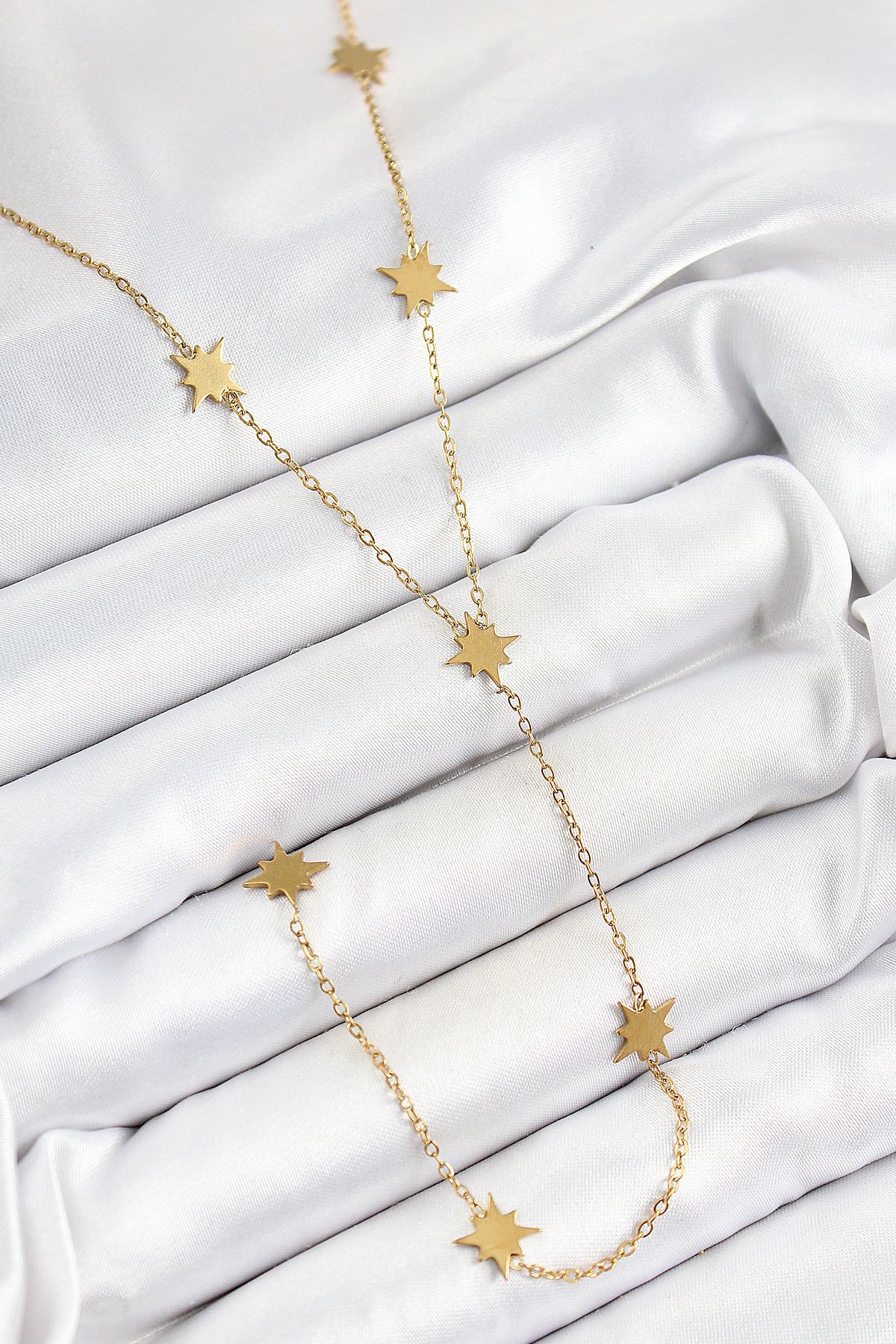 callerrons accessories Kutup Yıldızı Figürlü Y Model Gold Renk Kadın Kolye - EBJ250628W35877