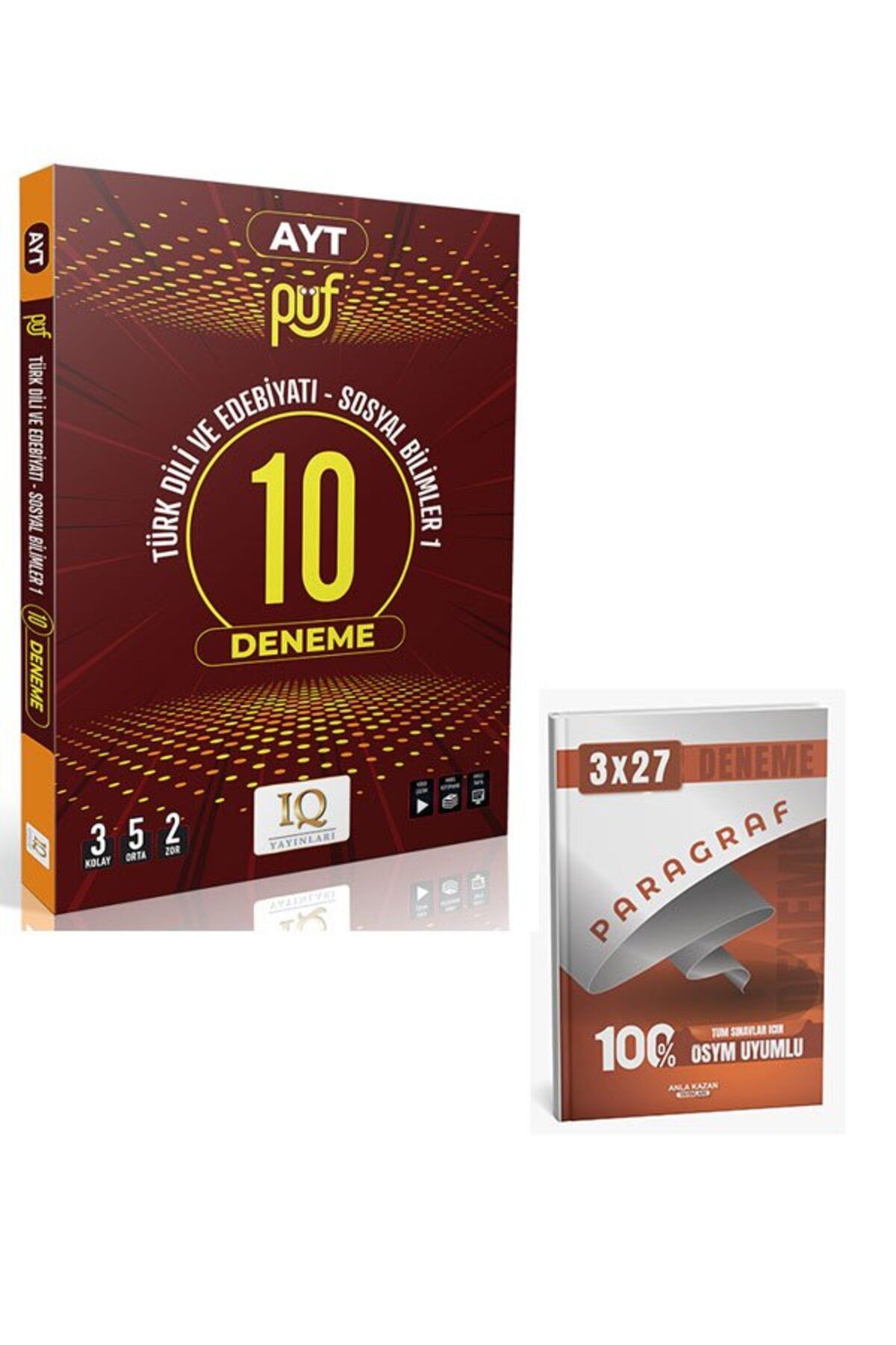 Anla Kazan Yayınları IQ 2026 YKS AYT Türk Dili ve Edebiyatı - Sosyal Bilimler-1 Püf 10 Deneme+Anla Kazan Paragraf