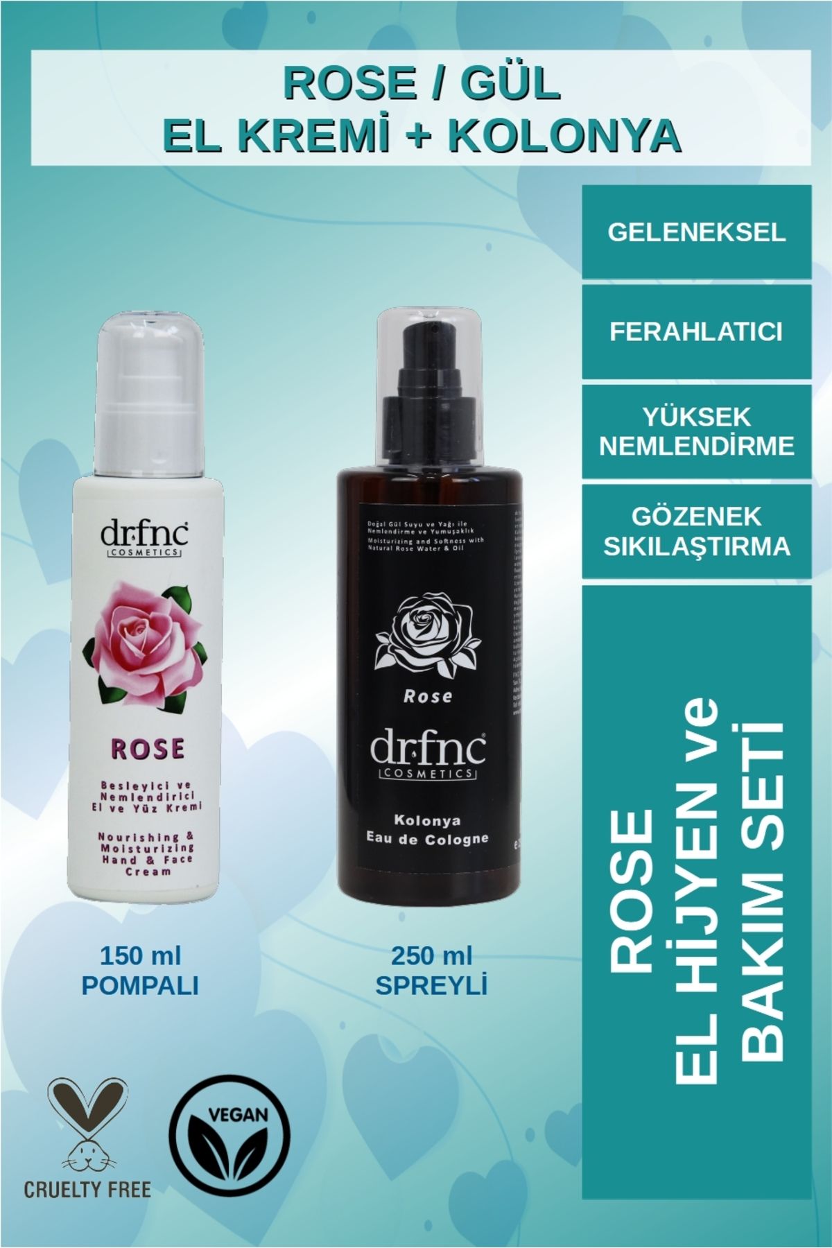 dr.fnc ROSE EL HİJYEN VE BAKIM SETİ