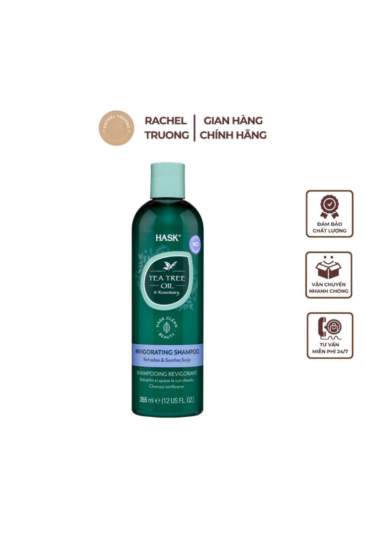 HASK-Tea Tree Oil & Rosemary Conditioner 355 ml – Invigorates & Soothes Scalp 7