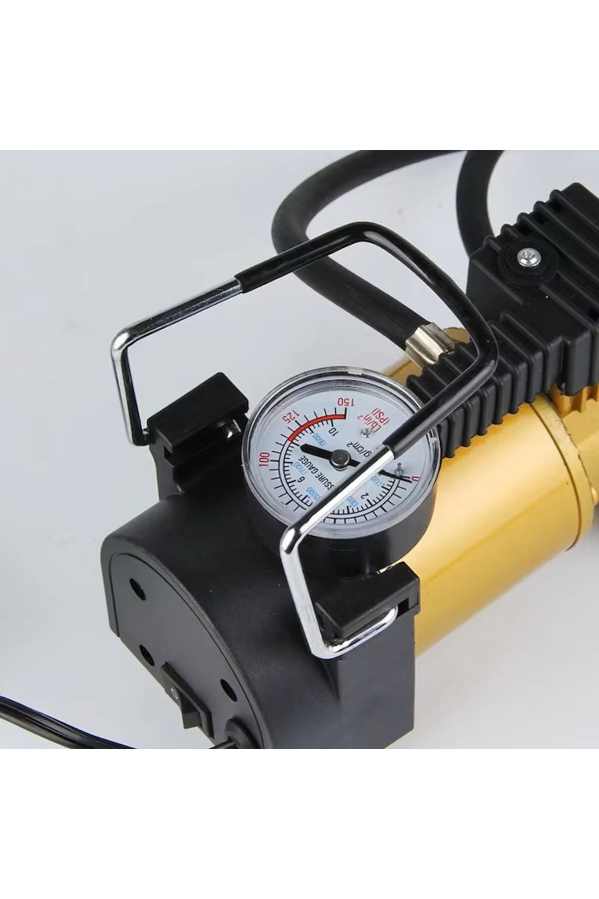 varioshop-Compresor auto portabil VarioShop®, 12V, 150 PSI, 10 BAR, cu manometru si accesorii pentru umflat r 8