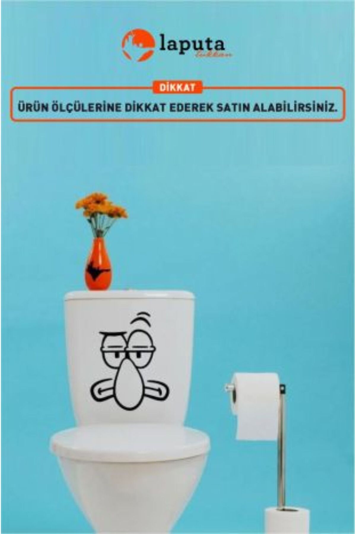 Laputa Tükkan Eğlenceli Squidward Dokunaç Klozet Kapağı Etiketi 24x19 cm
