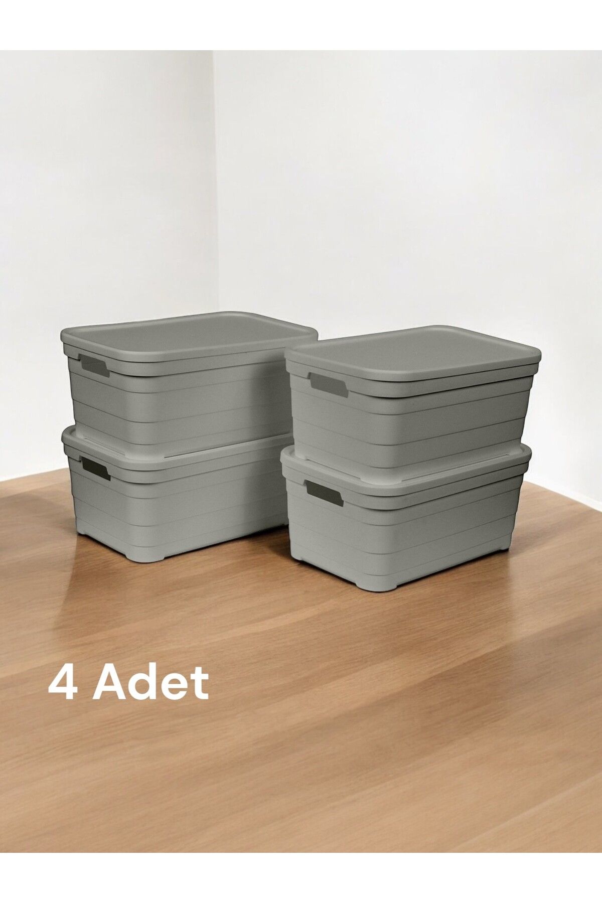 Nesto Home 4'lü Set Çok Amaçlı Renkli Kutu Kapaklı Ofis Organizeri 4x10,8 litre