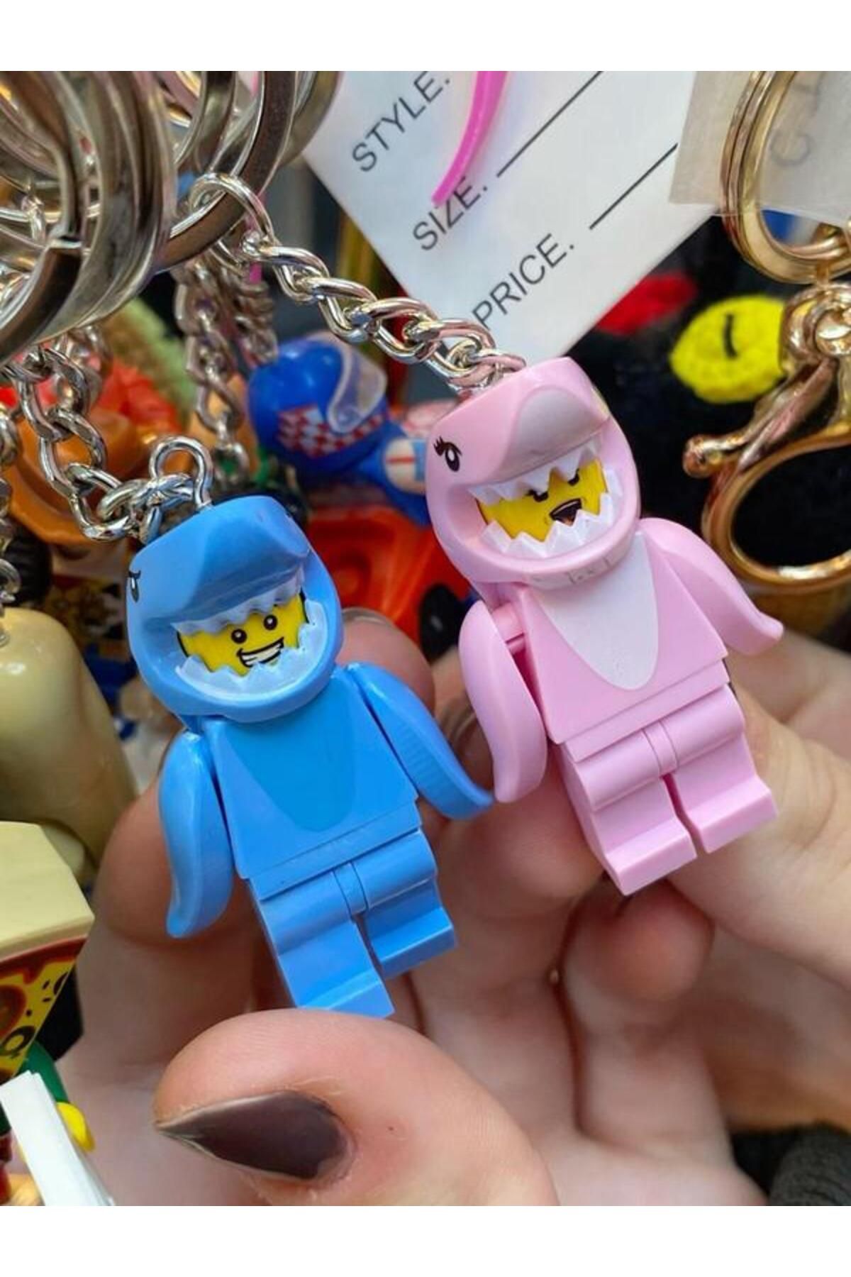 Wisevelya 2’li Lego Köpekbalığı Anahtarlık Seti