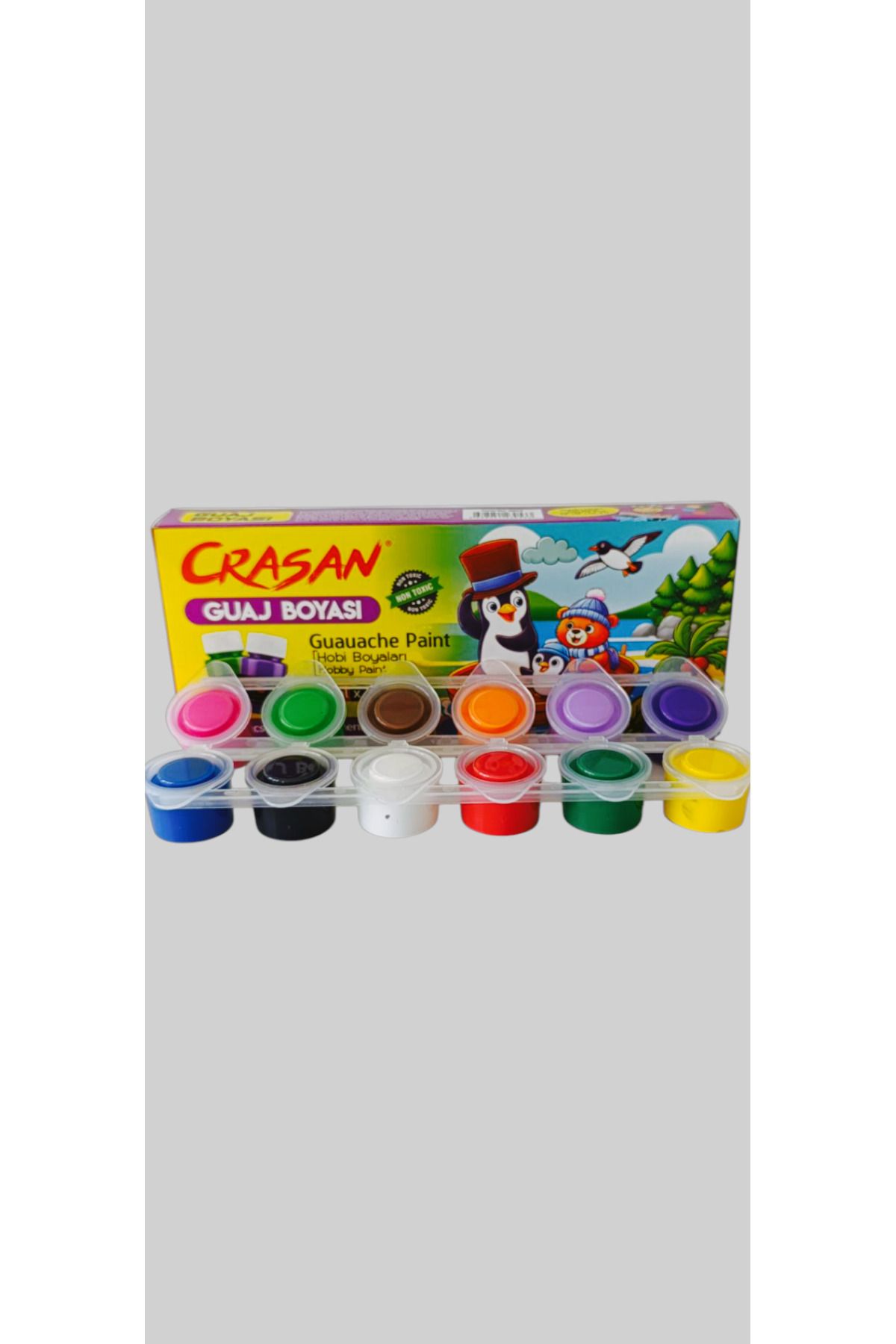 Kostum Kutusu 12’li Guaj Boya Seti – 10 ml x 12 | Hobi & Etkinlik Boyası