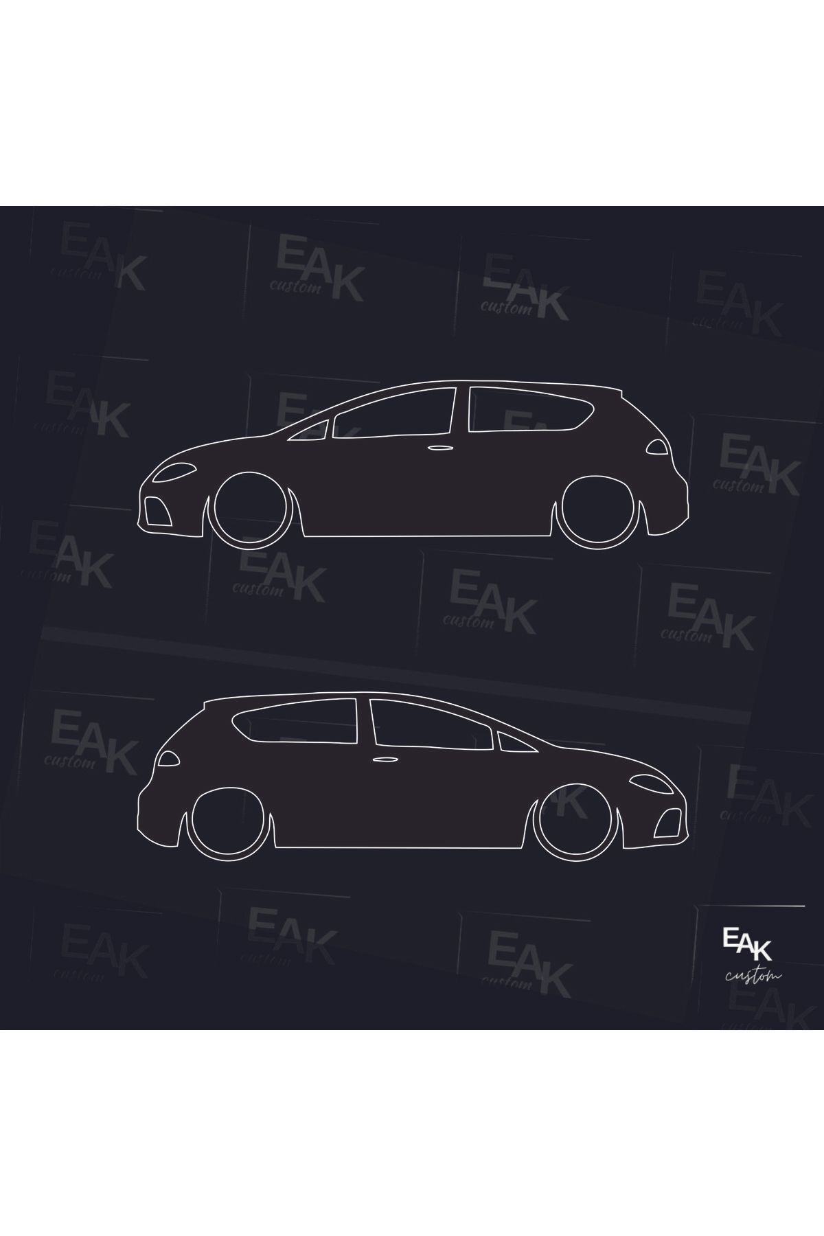 eakcustom SEAT LEON oto sticker (18cm x 5cm) (2ADET)