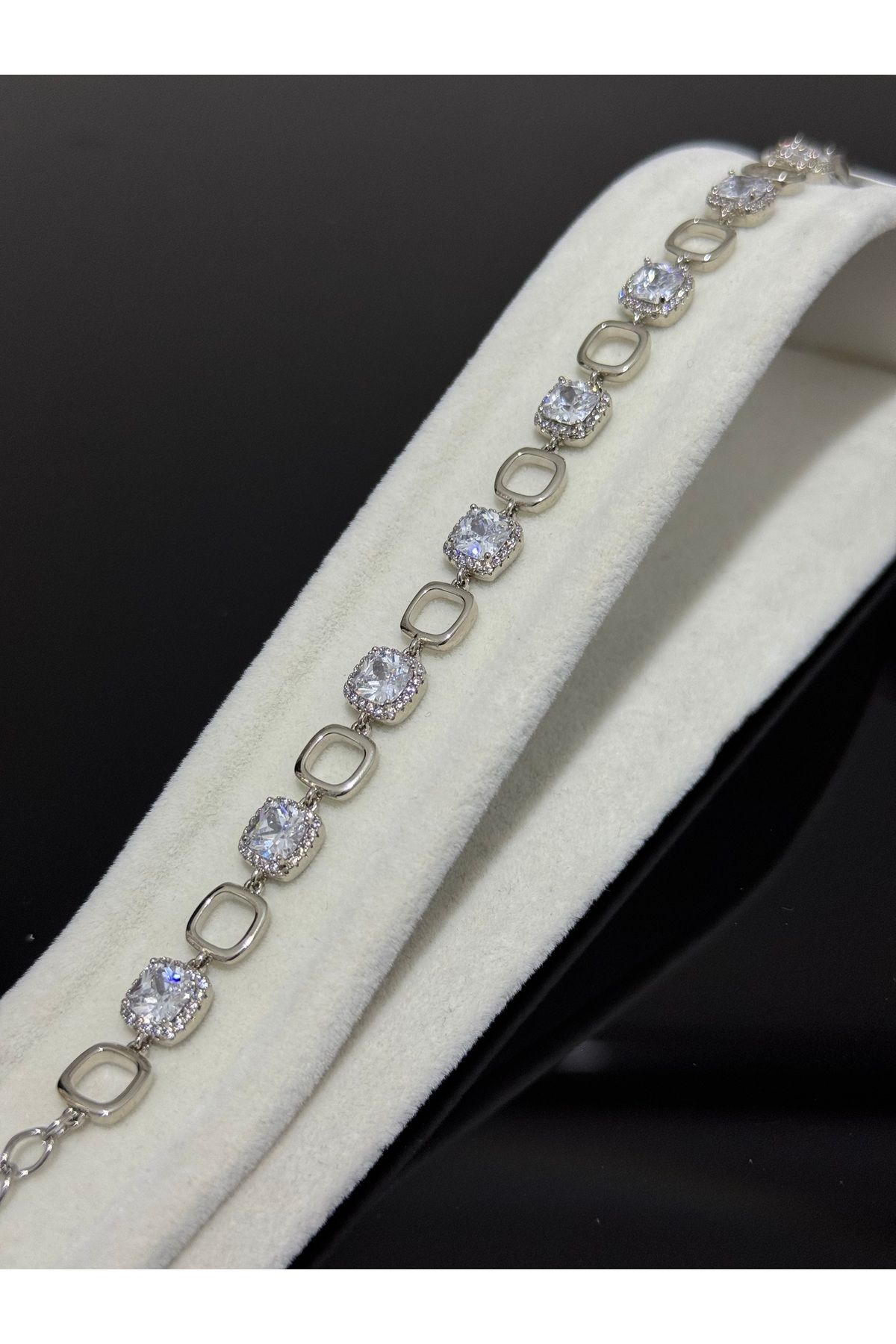 XUPING JEWELRY 316L zirkon taşlı çelik bileklik paslanmaz kararmaz