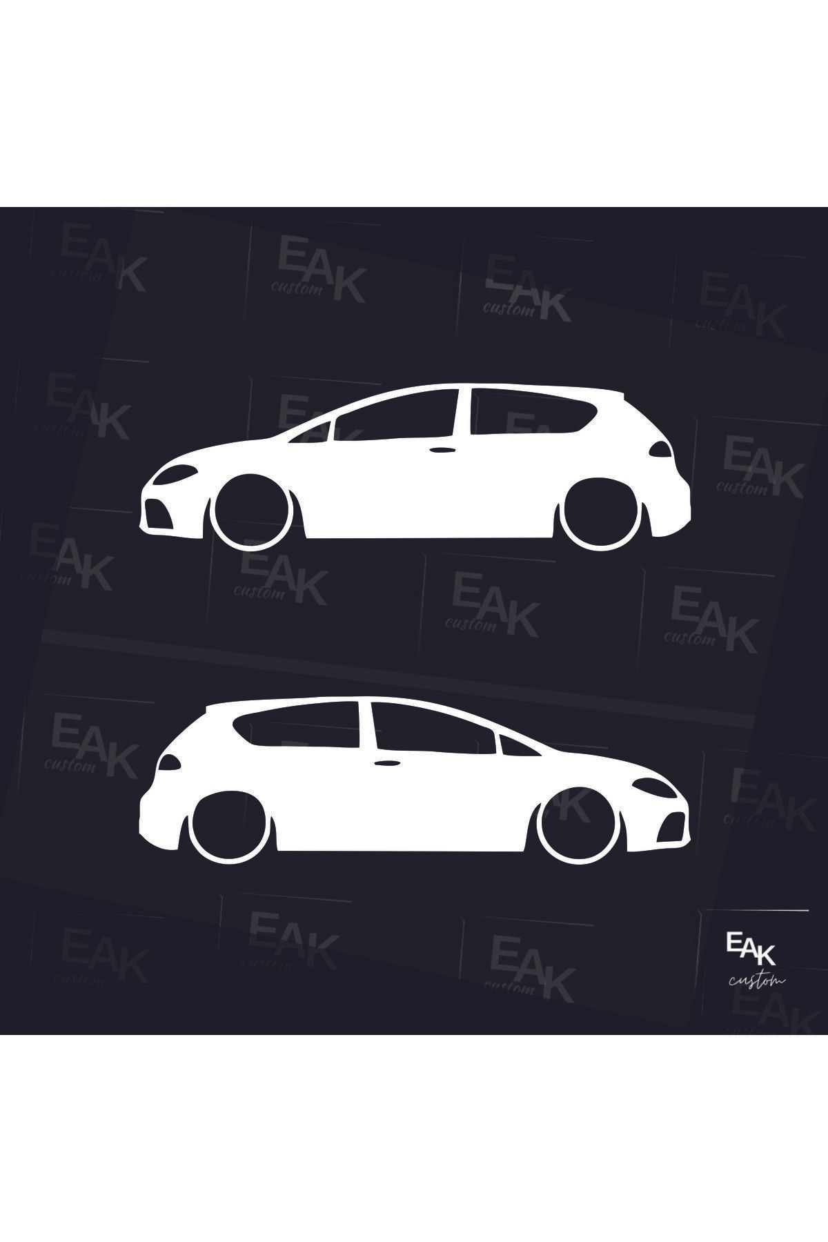 eakcustom SEAT LEON oto sticker (18cm x 5cm) (2ADET)