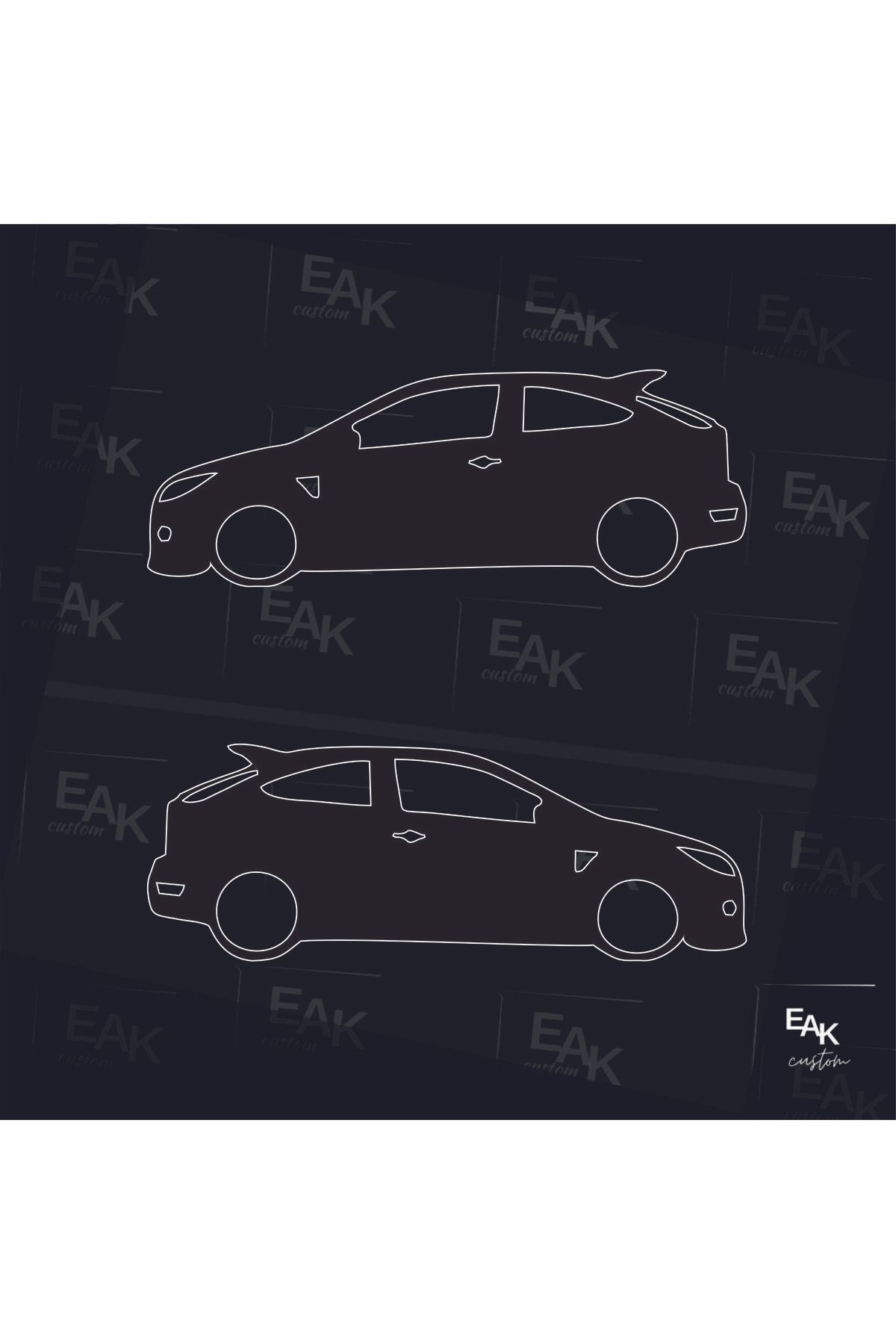 eakcustom FORD FOCUS oto sticker (18cm x 6cm) (2ADET)