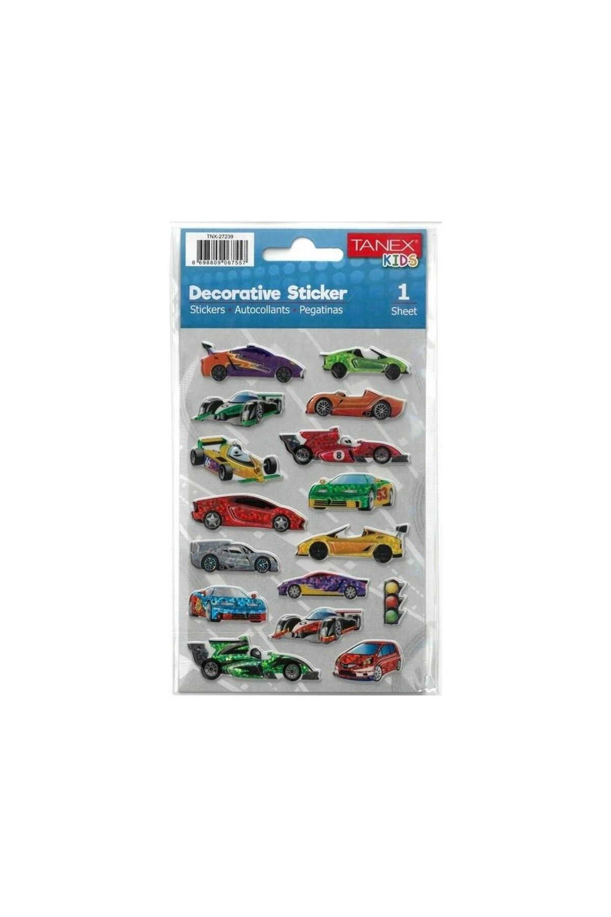 Tanex Puffy Yarış Arabaları Serisi Stickers Tnx-27239