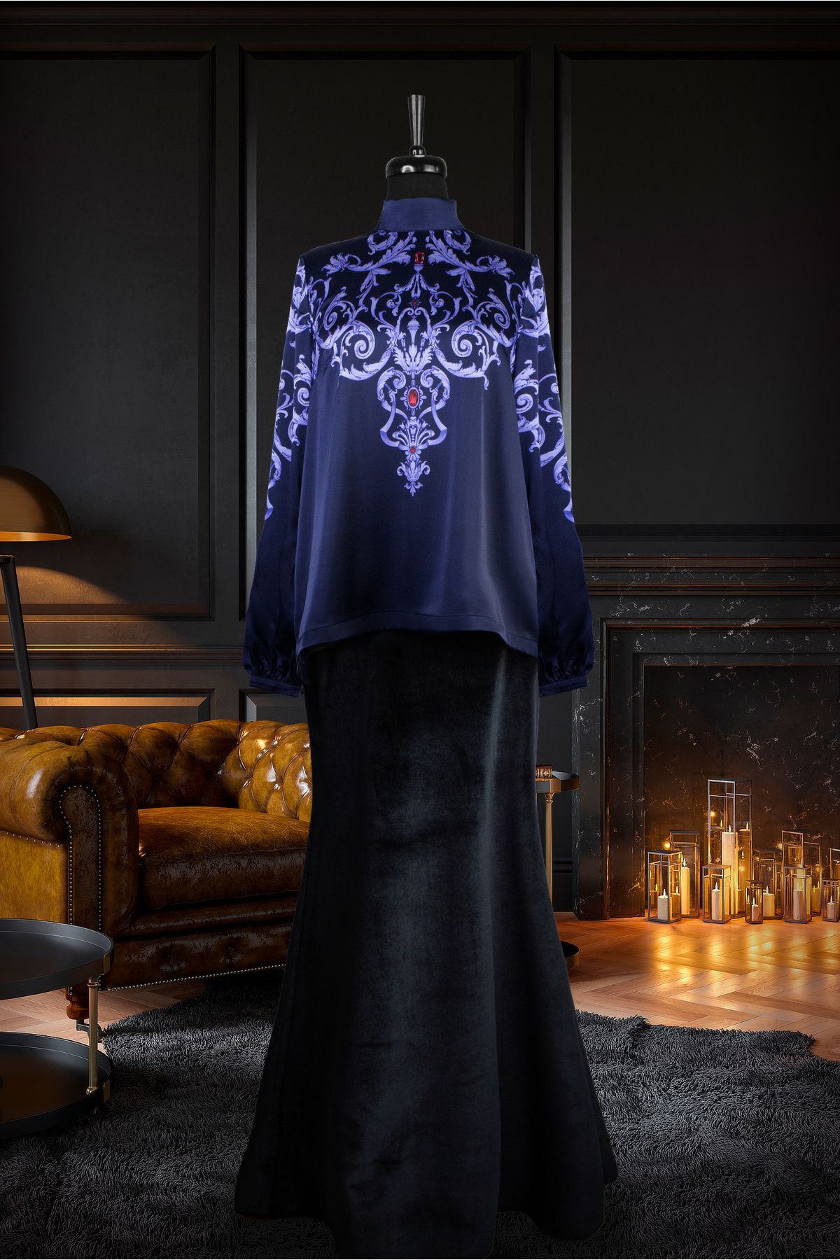 Muslima Wear Majesty Lacivert Bluz