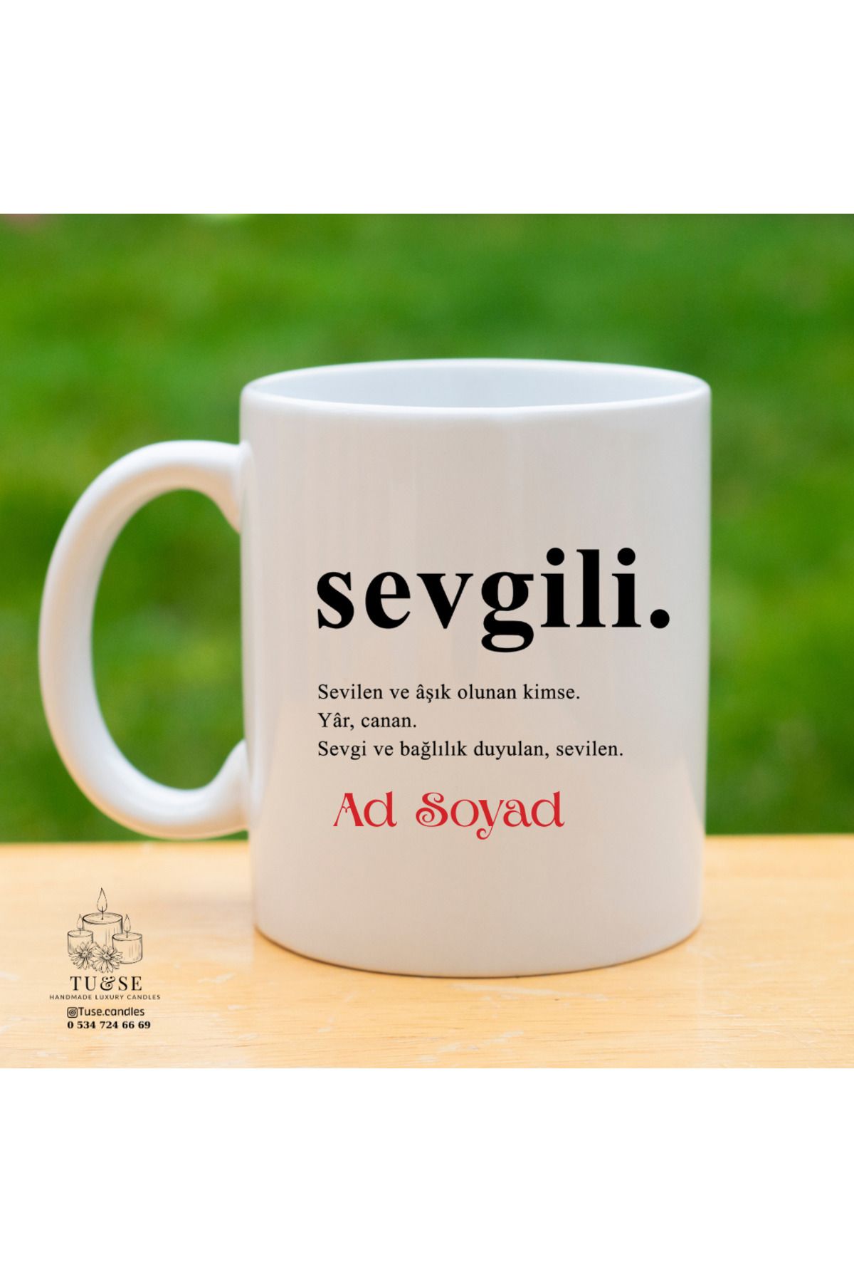 Tu&Se Candles ❤️ Sevgiliye Özel Kupa – İsme Özel Romantik Tasarım