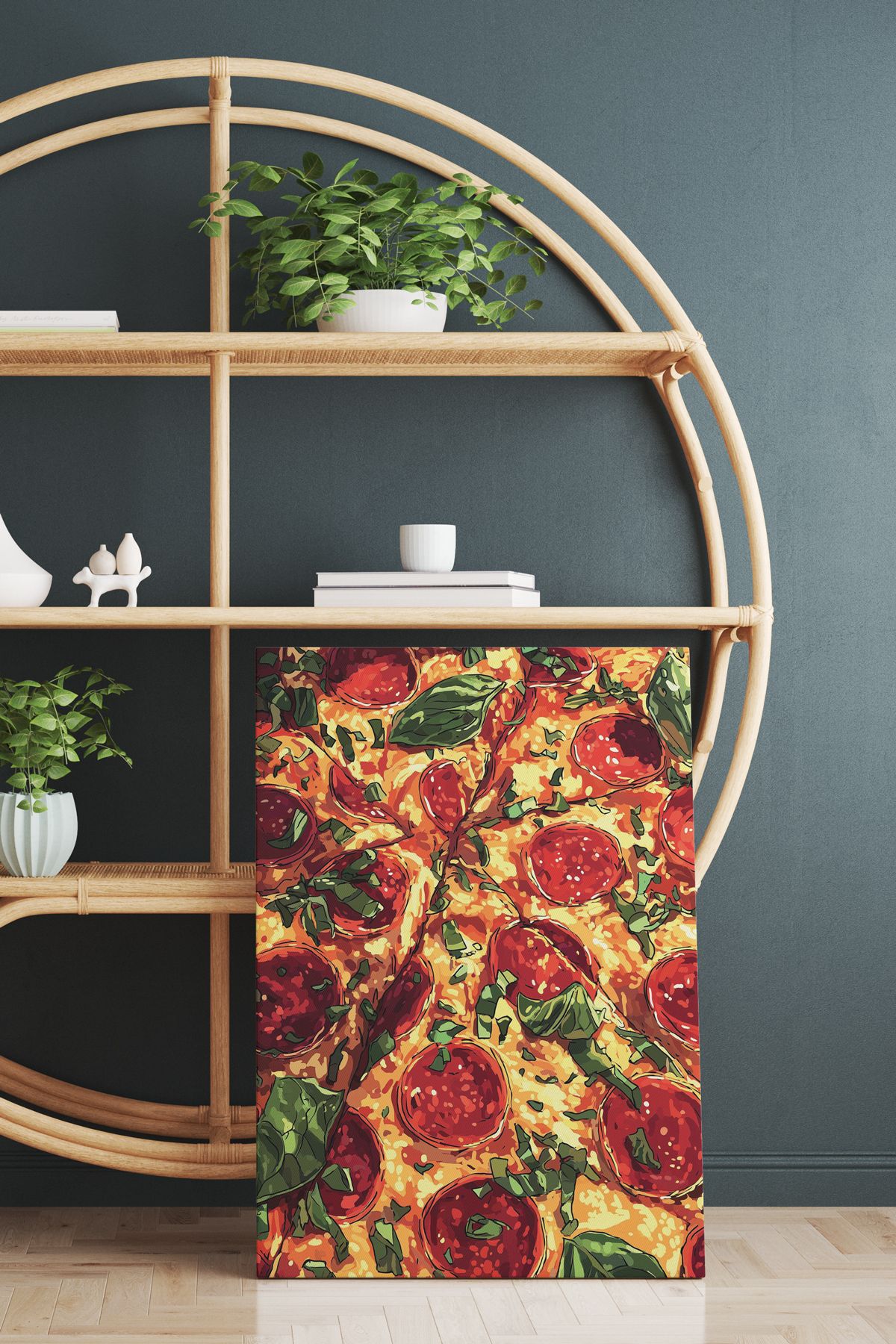 SELMIRA Pizza Dilimleri Kanvas Tablo