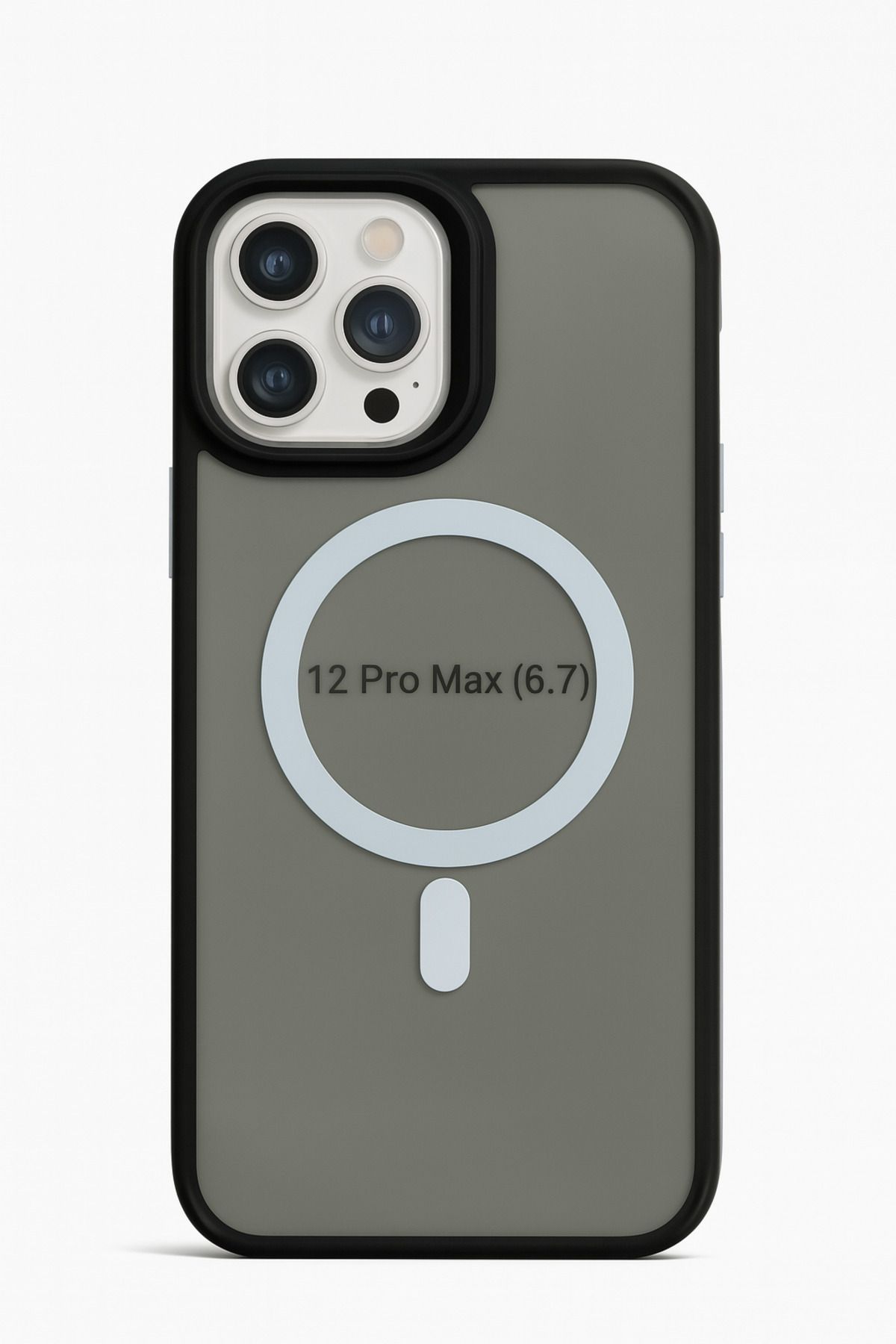 ADR Apple Iphone 12 Pro Max Kılıf Mat Magsafe Şarj Özellikli Darbe Önleyici Hassas Buton Yumuşak Kenar