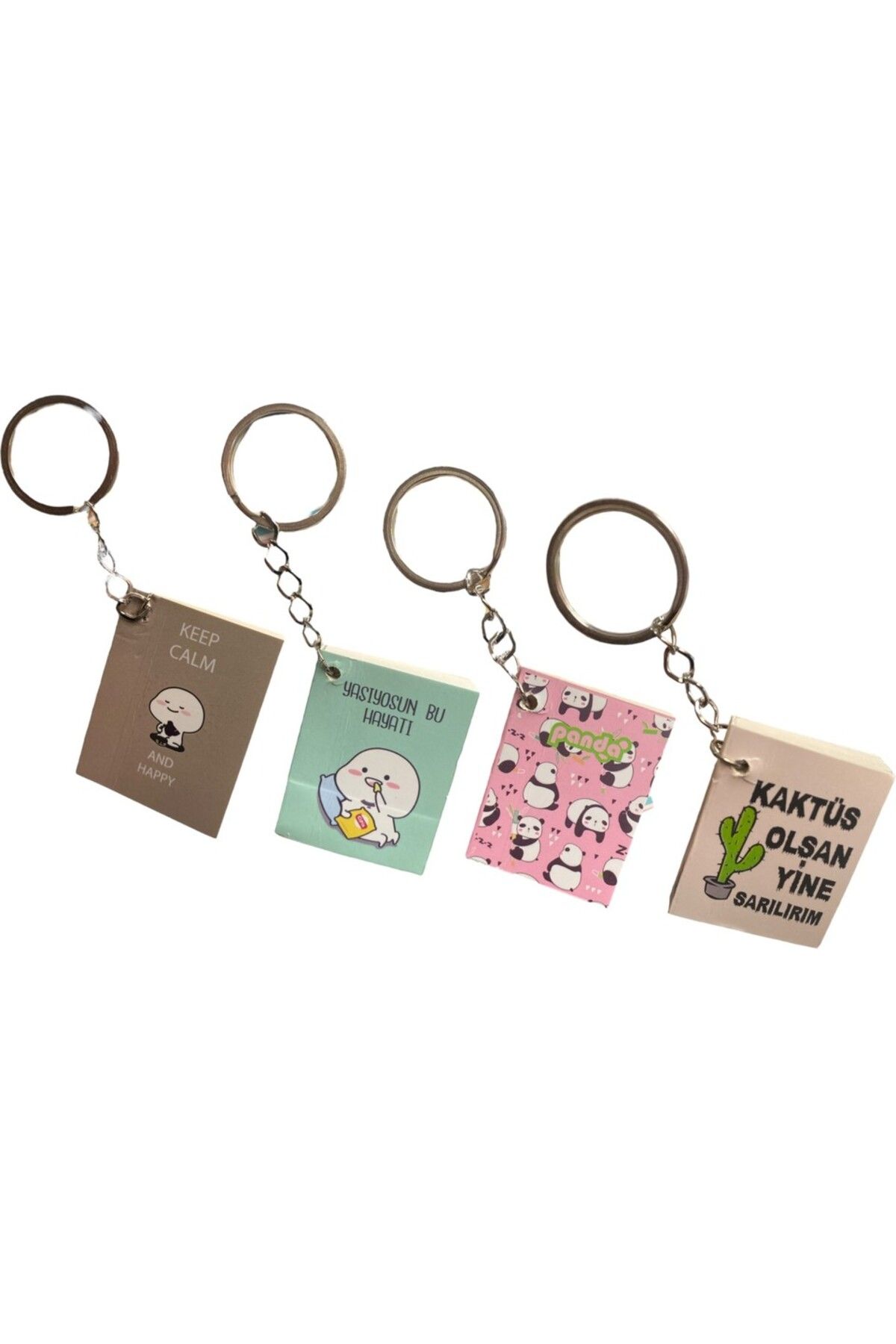 Bafix Mini Anahtarlık Defter Bfx-Anh Karışık Renk (4 Lü Paket)
