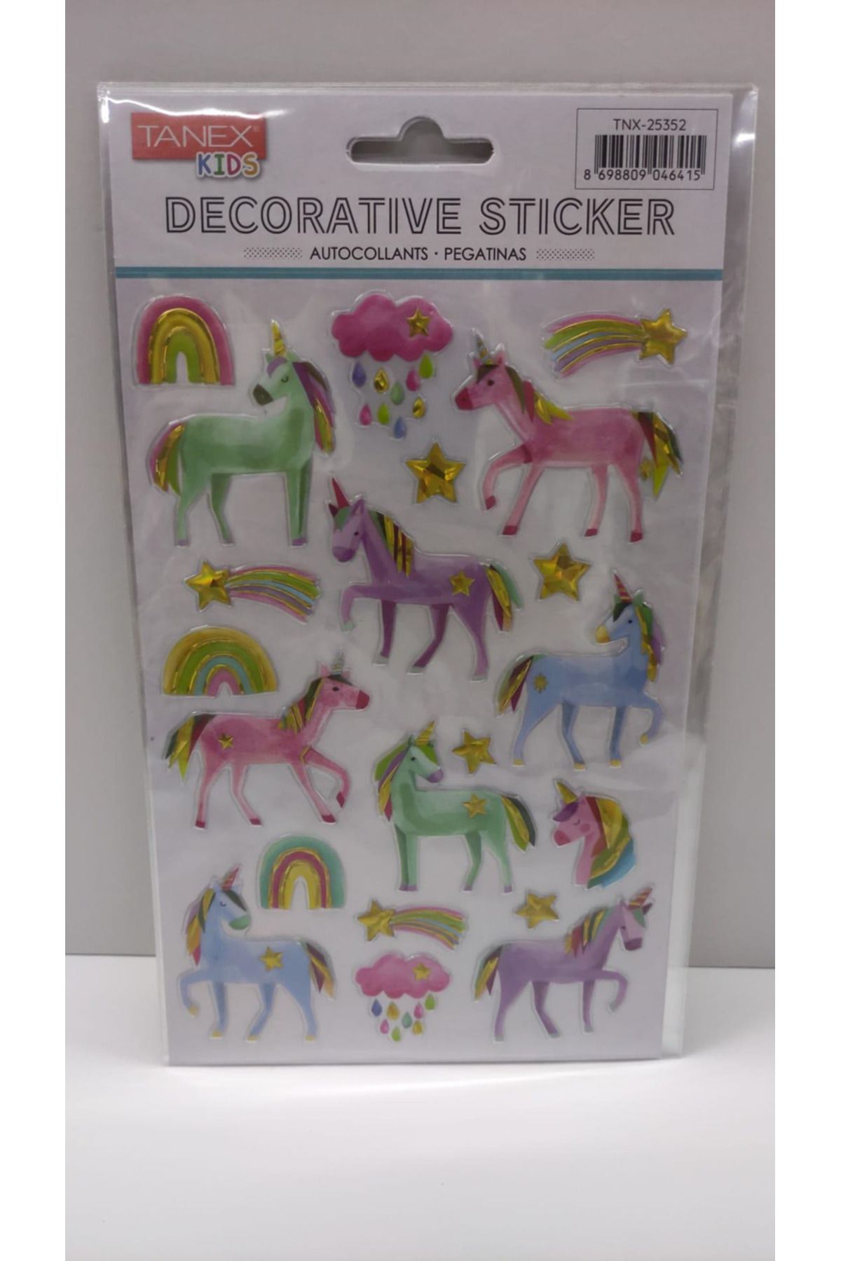 Tanex Sevimli Unicorn Serisi Puffy Etiketi Stickers Tnx-25352