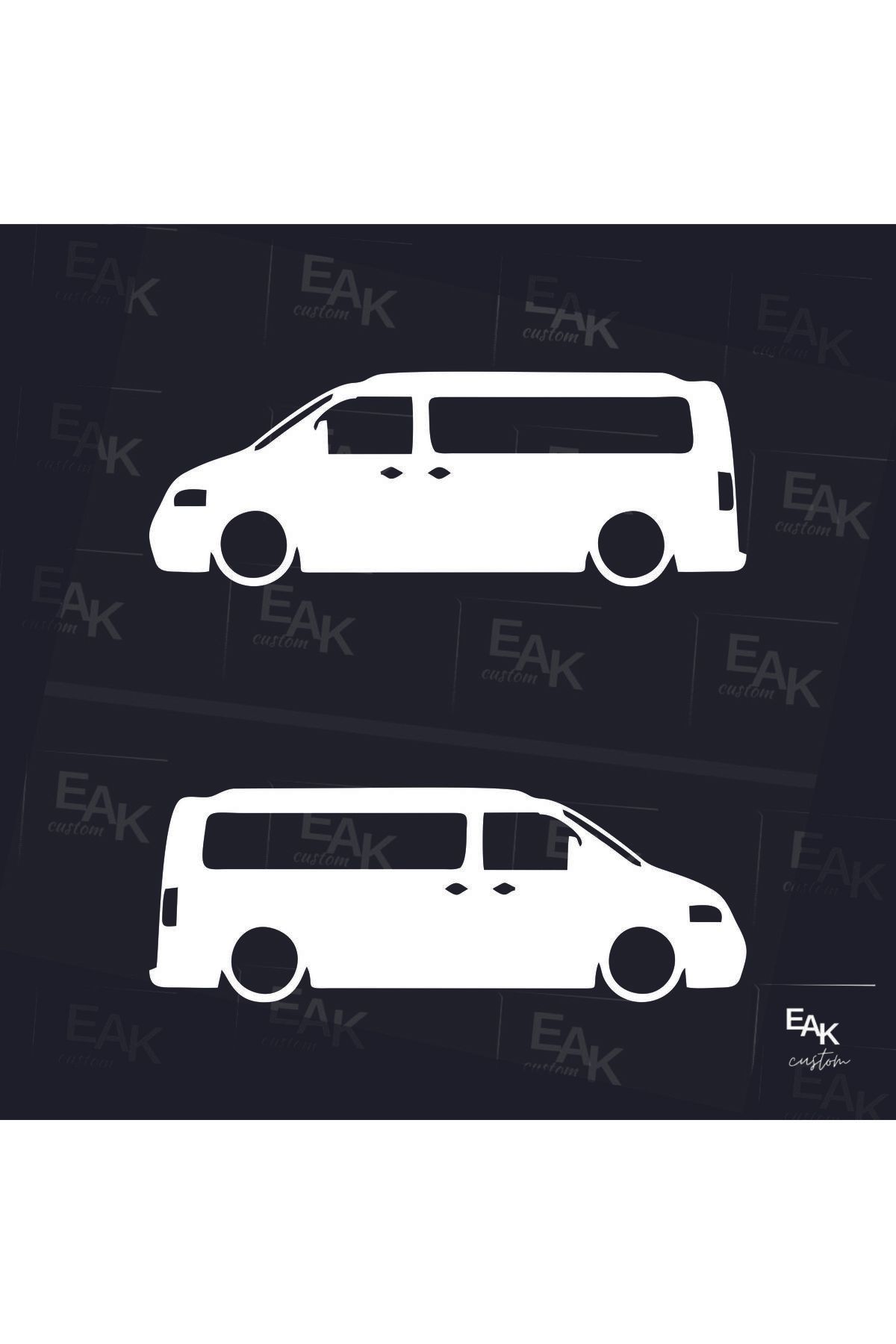 eakcustom VW CARAVELLE oto sticker (18cm x 6cm) (2ADET)