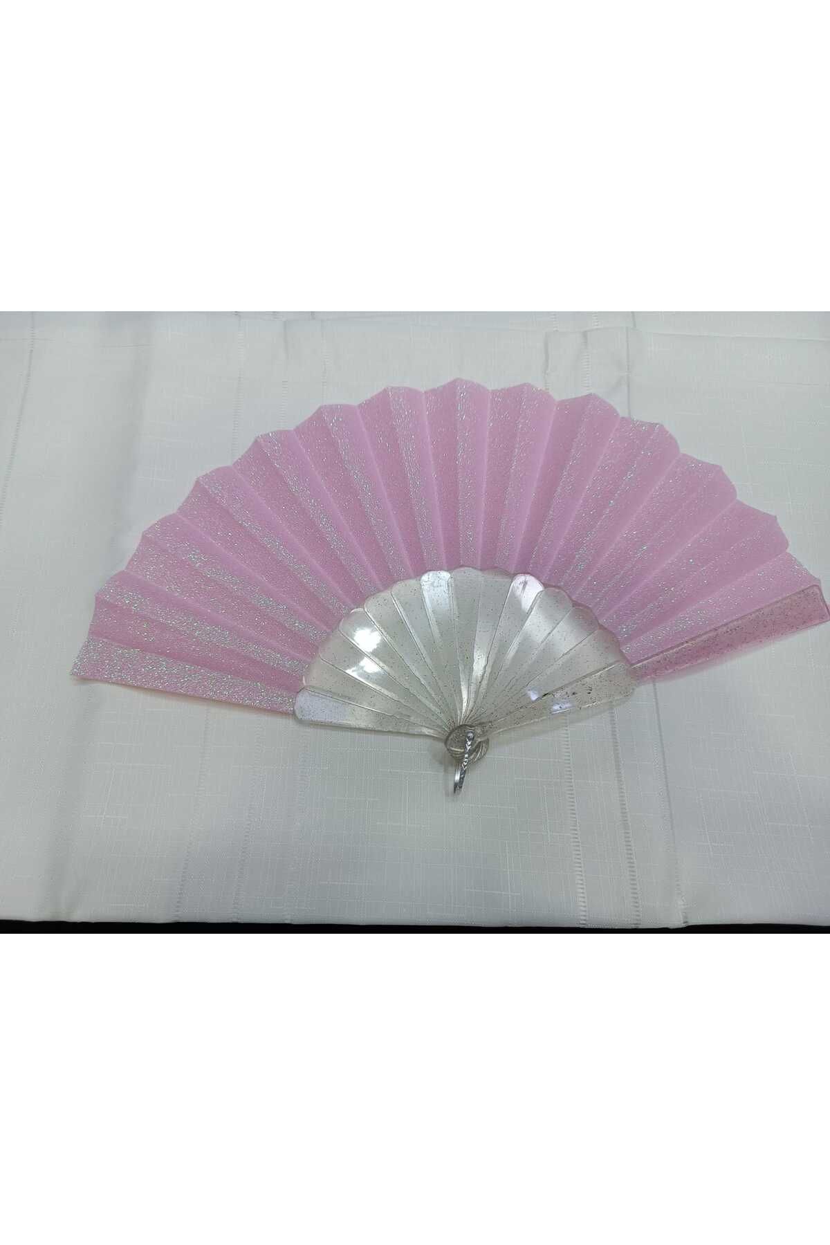 S.Y simli linen kumaşlı pilastik yelpaze