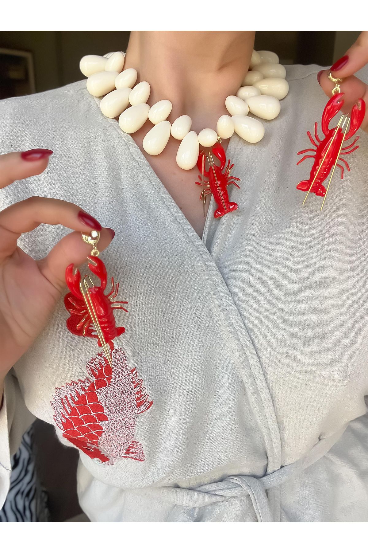 Yokho 🦞 Lobster Luxe Takı Seti 🌊