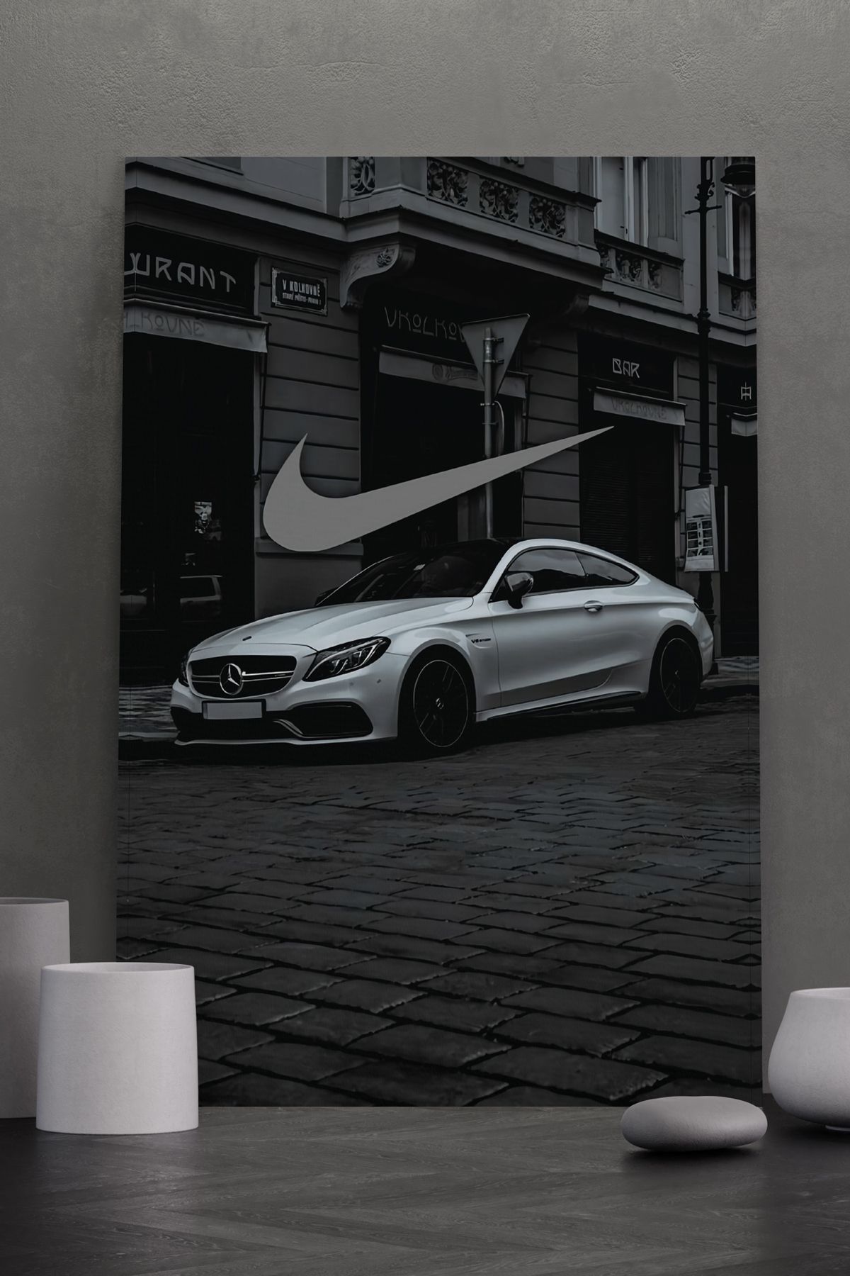 SELMIRA Nike Amblemli Mercedes Kanvas Tablo