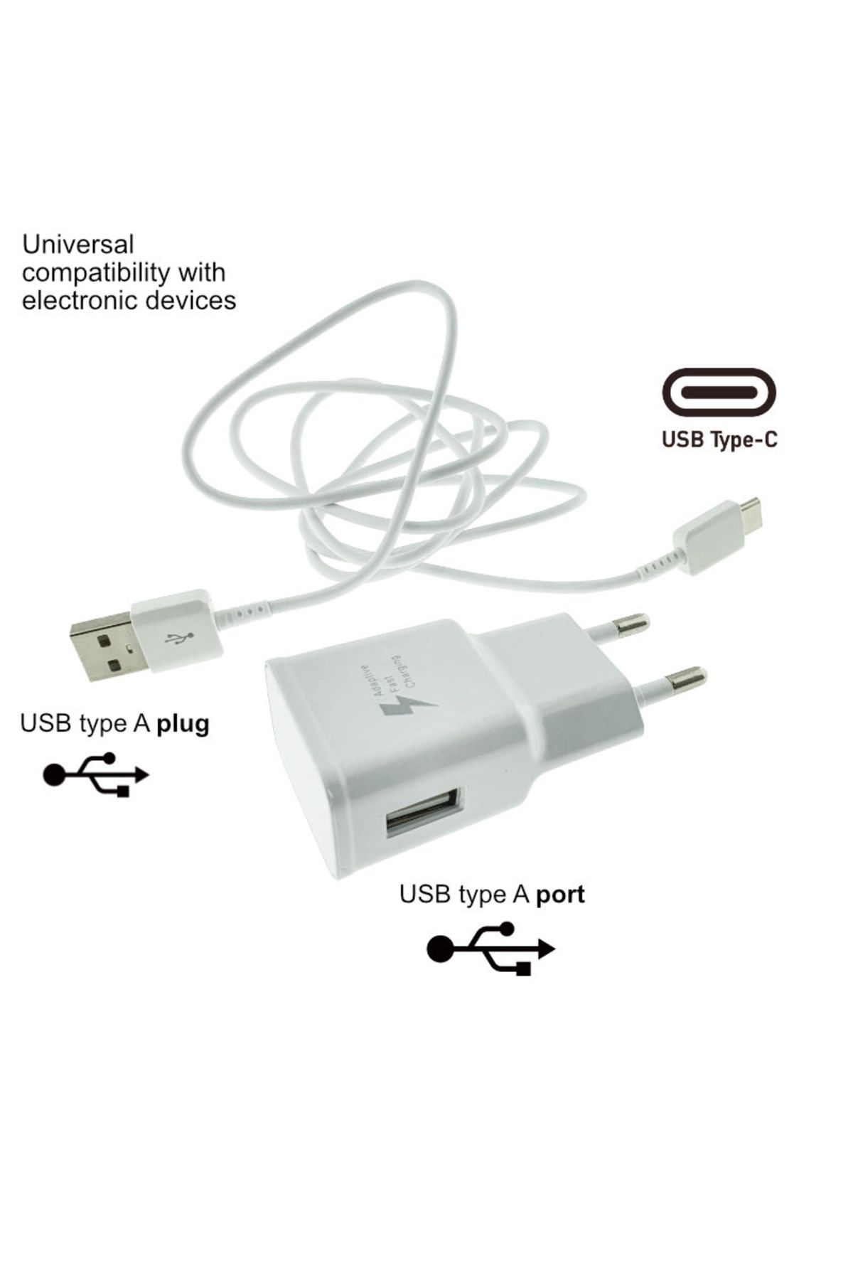OEM-Set încărcător USB, 15W, EP-TA20EWE Încărcare rapidă adaptivă, cu cablu tip C EP-DN930CWE 1,2m, alb 7
