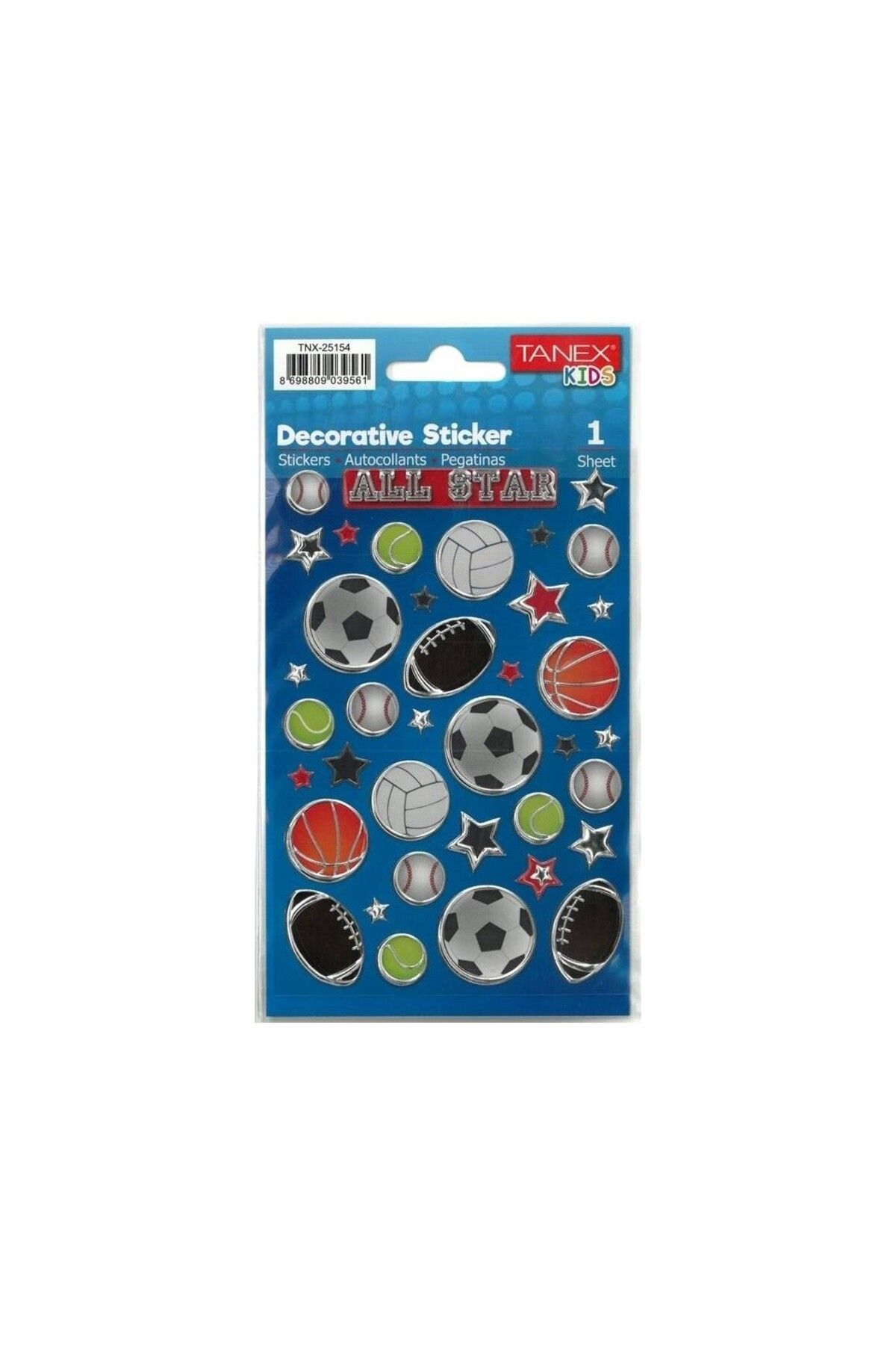 Tanex Spor Top Türleri Serisi Etiketi Stickers Tnx-25154