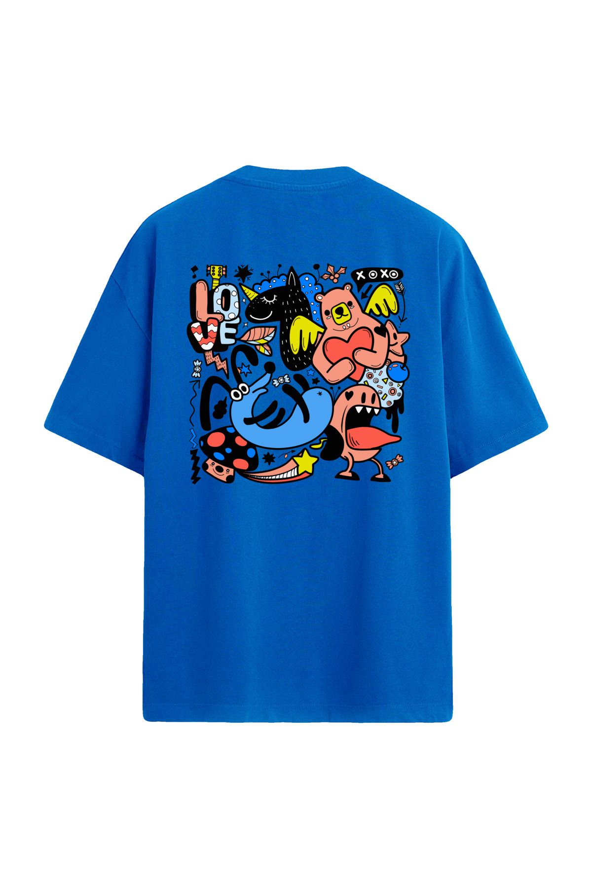 Colermi Love Temalı Sırt Baskılı Oversize T-Shirt