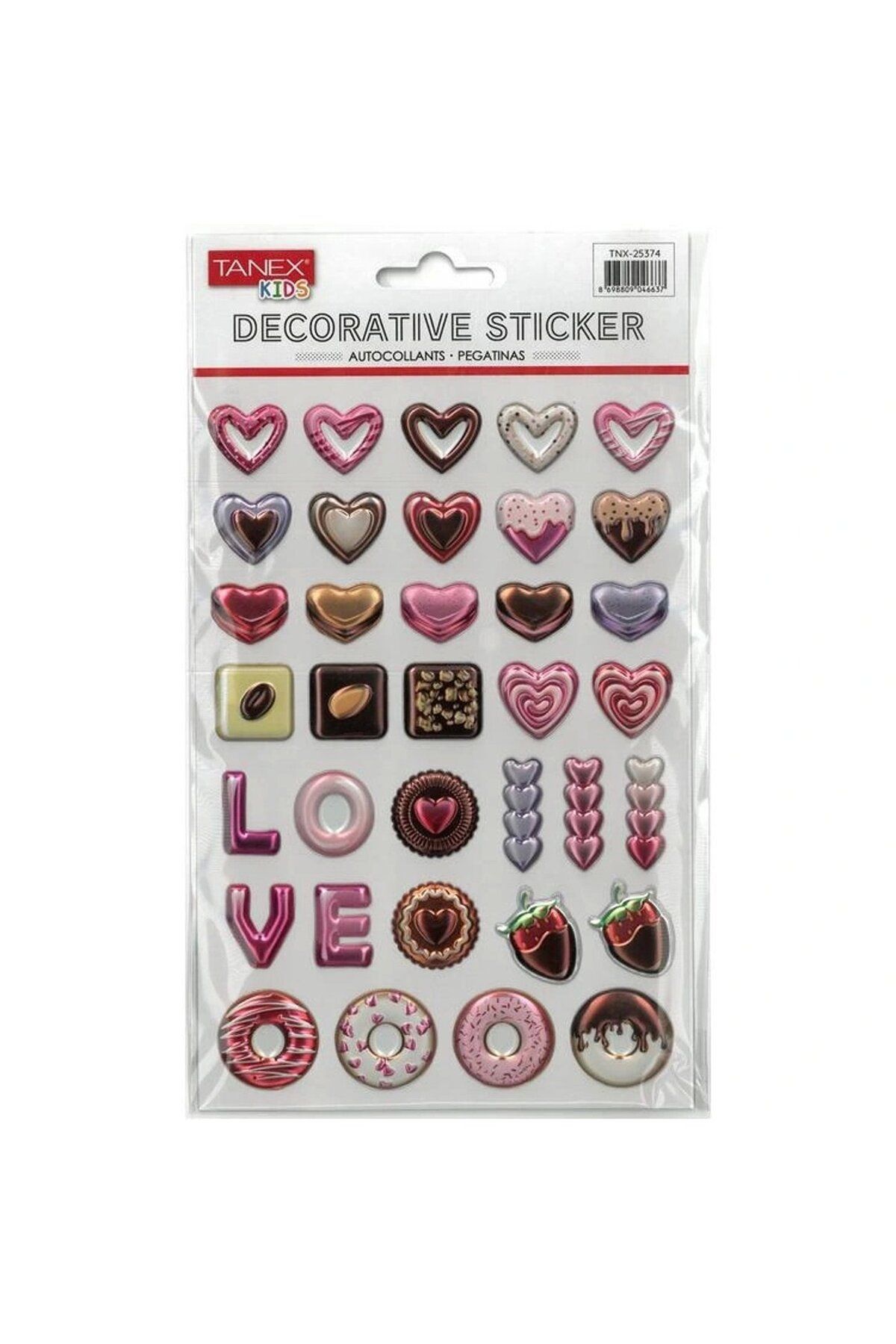 Tanex Love Balon Serisi Puffy Etiketi Stickers Tnx-25374