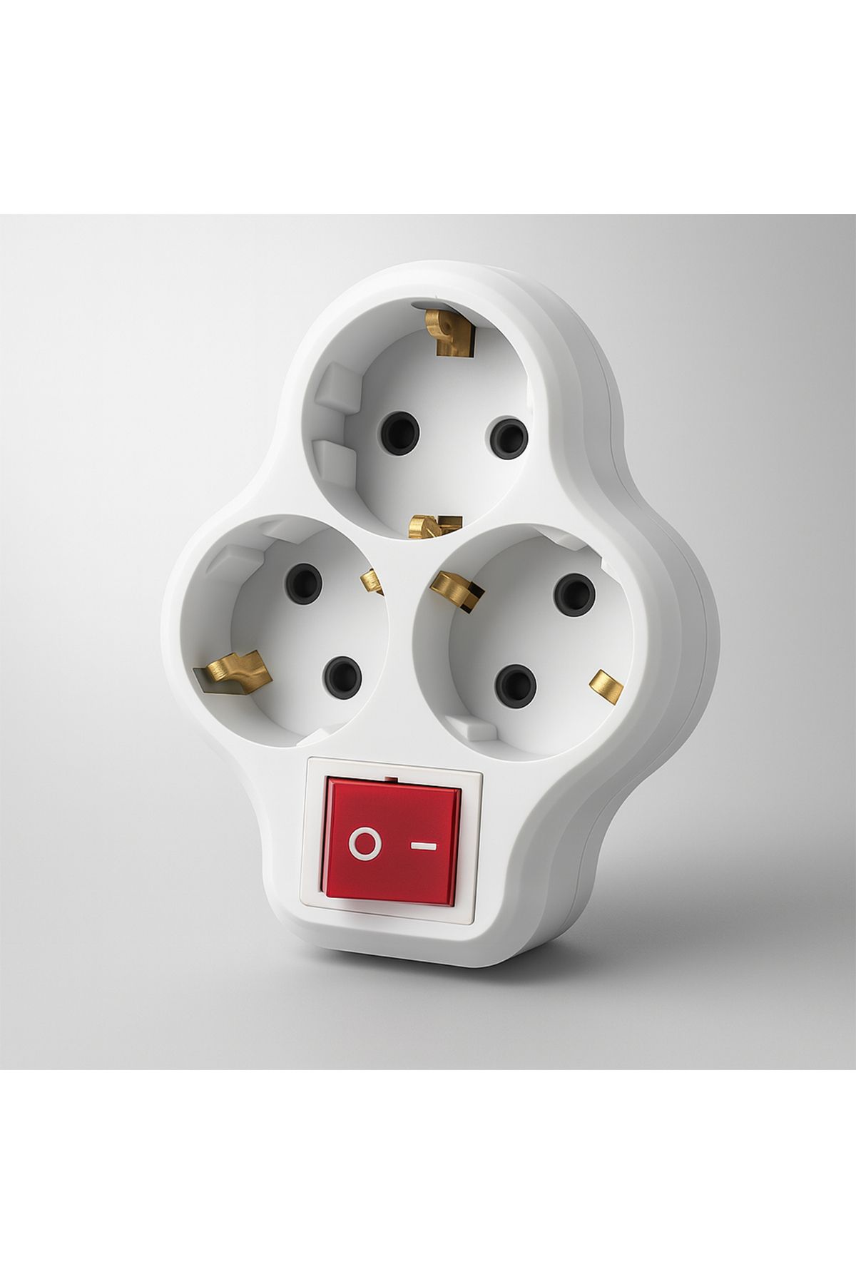 Badem10-3-Piece White Group Socket Goliath Button Plug Wireless On-Off Switched Grounded Multi-Duplicator 5