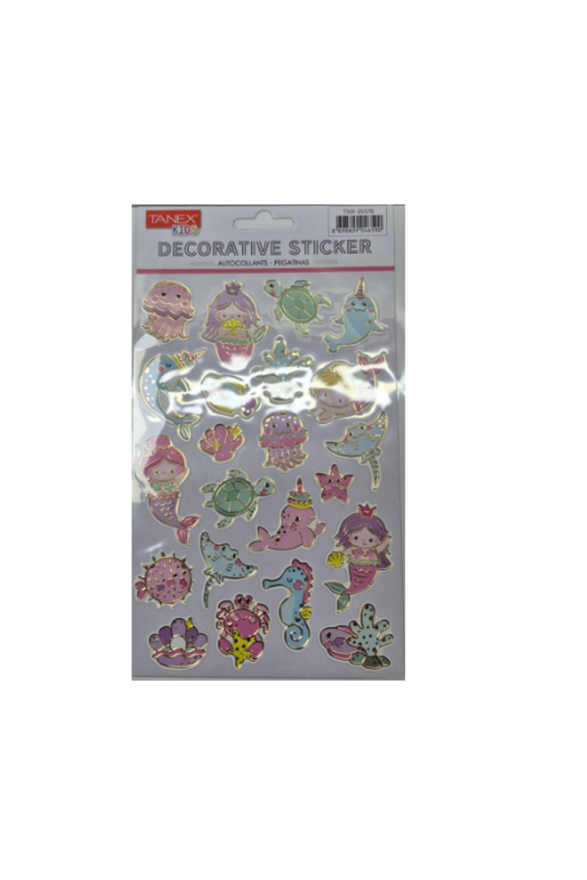 Tanex Yaldızlı Deniz Kızı Serisi Puffy Etiketi Stickers Tnx-25370