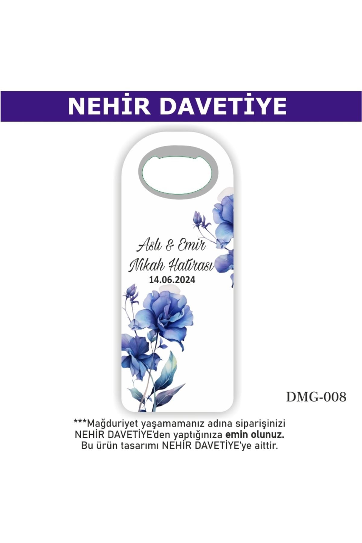 Nehir 30 Adet Düğün Nişan Söz Nikah Mevlüd Sünnet Hediyesi - Hediyelik Magnet Açacak