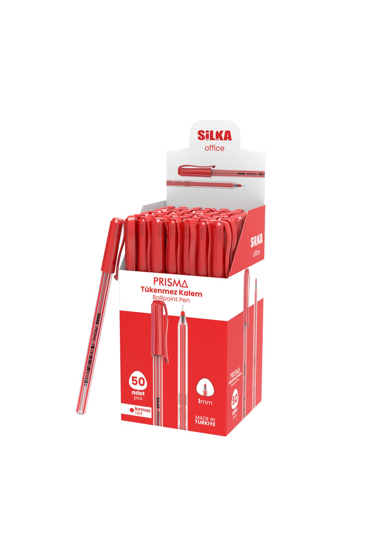 Silka Lınc Offix Tükenmez Kalem 1 Mm Kırmızı (50 Li Paket) Art.429