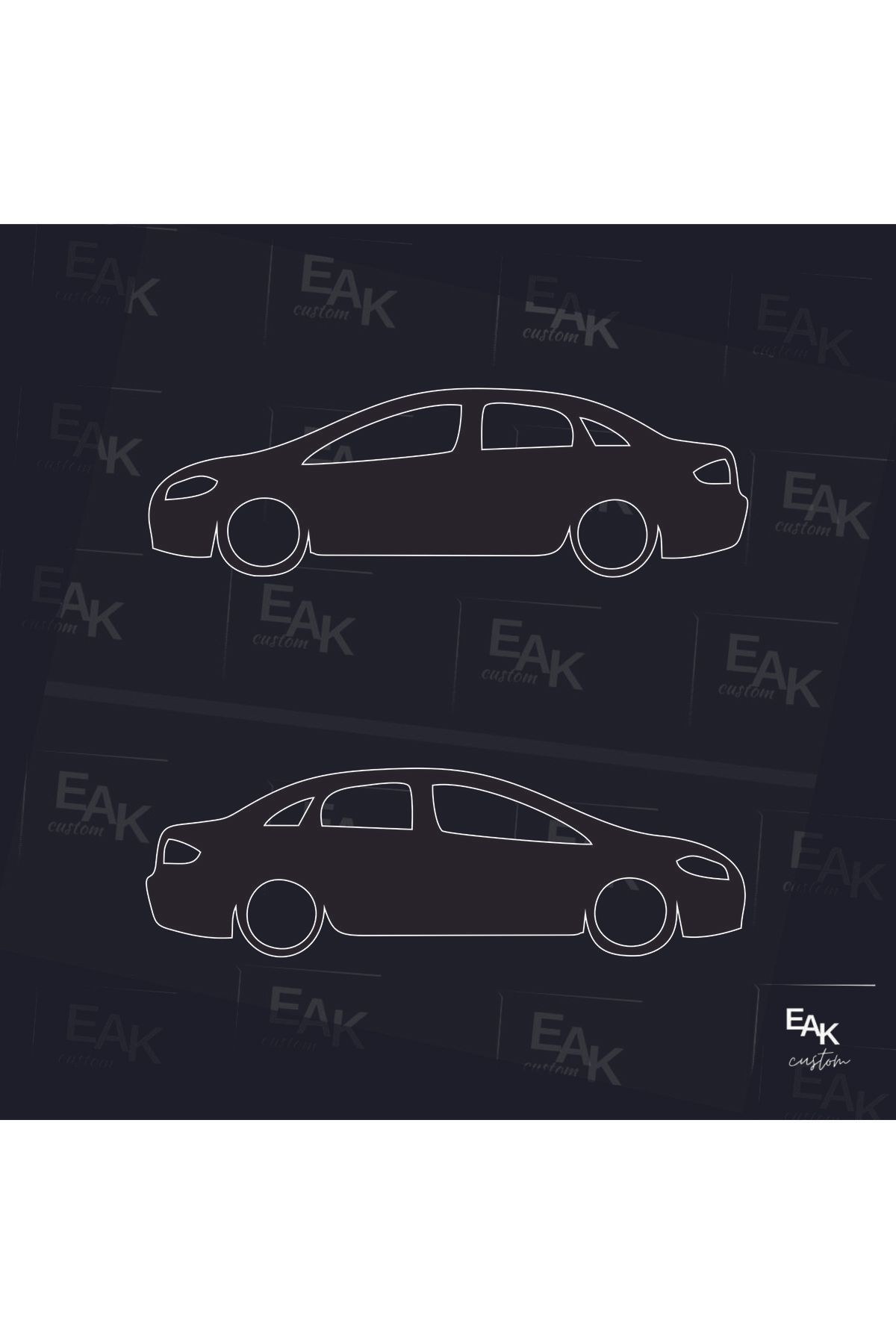 eakcustom FİAT LİNEA oto sticker (18cm x 5cm) (2ADET)