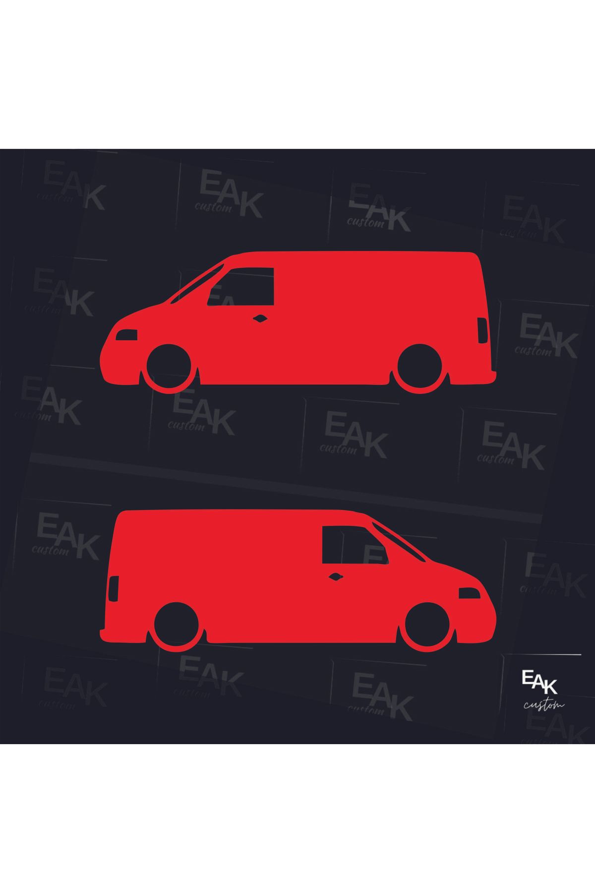 eakcustom VW TRANSPORTER oto sticker (18cm x 6cm9 (2ADET)