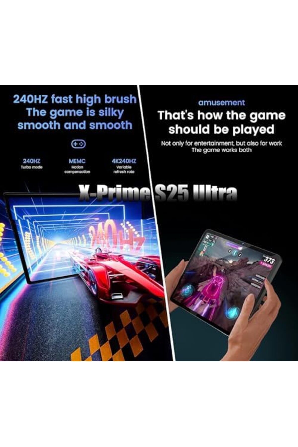 Generic-X-Prime S25 Ultra 10.1" Android 15 Tablet with Keyboard & Mouse | 5G + WiFi | HD+ AMOLED Display 300 4