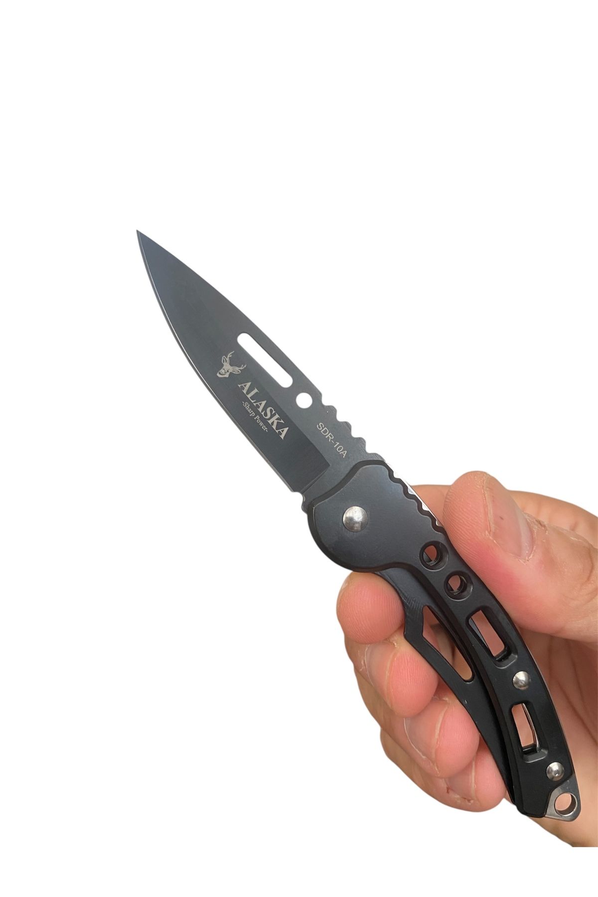 TARIK EXPRESS Alaska SDR-10A Siyah Kemer Klipsli Cep Çakısı 15 Cm