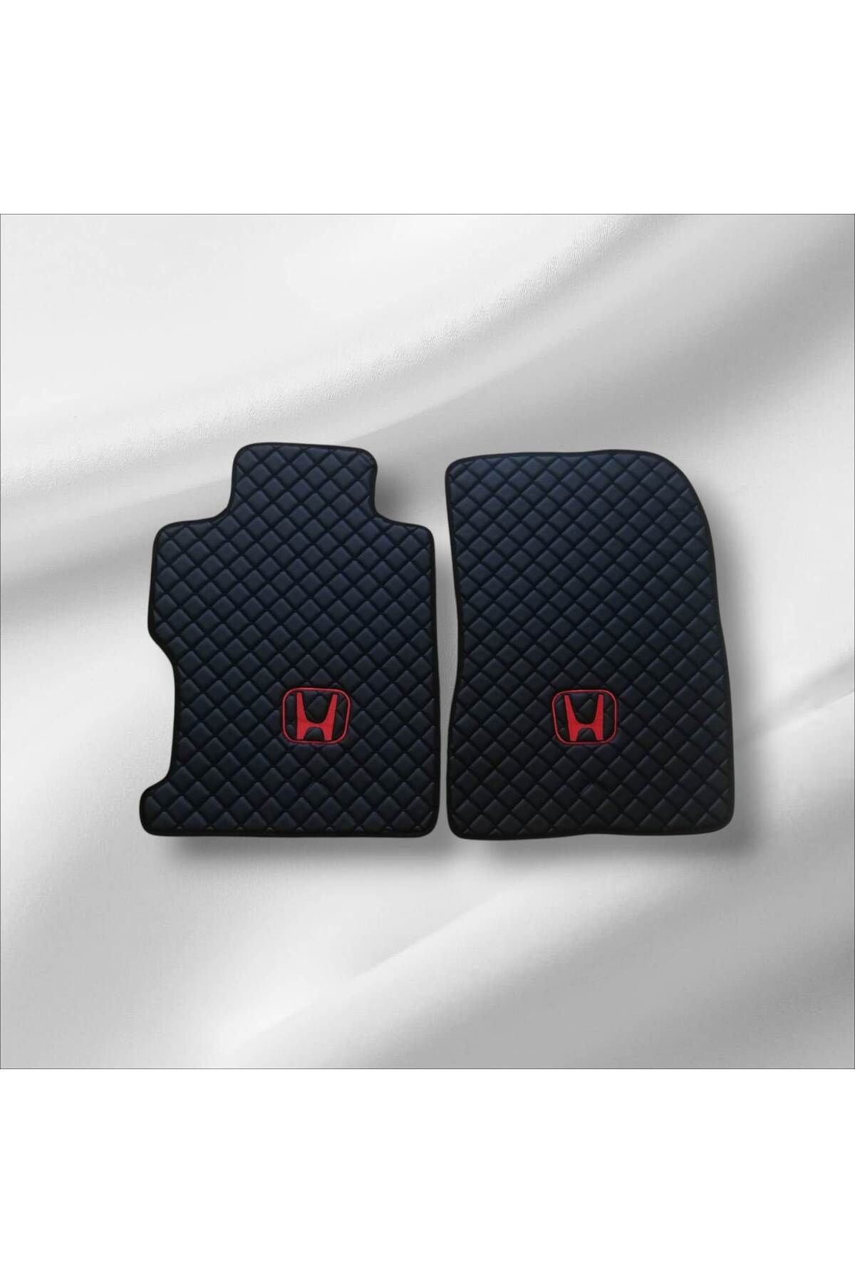 BalcıoğluSRV Honda Civic Uyumlu FB-7 (2012-2016) KASA SİYAH BAKLAVA DESEN DERİ KAPİTONE OTO PASPAS TAKIM SETİ