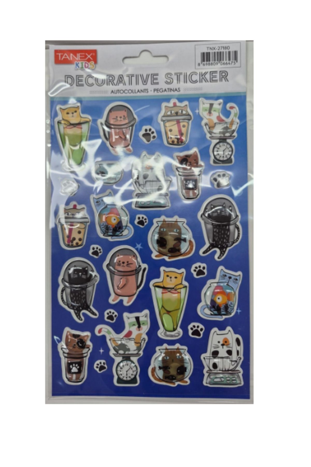 Tanex Puffy Şapşik Kediler Serisi Stickers Tnx-27180
