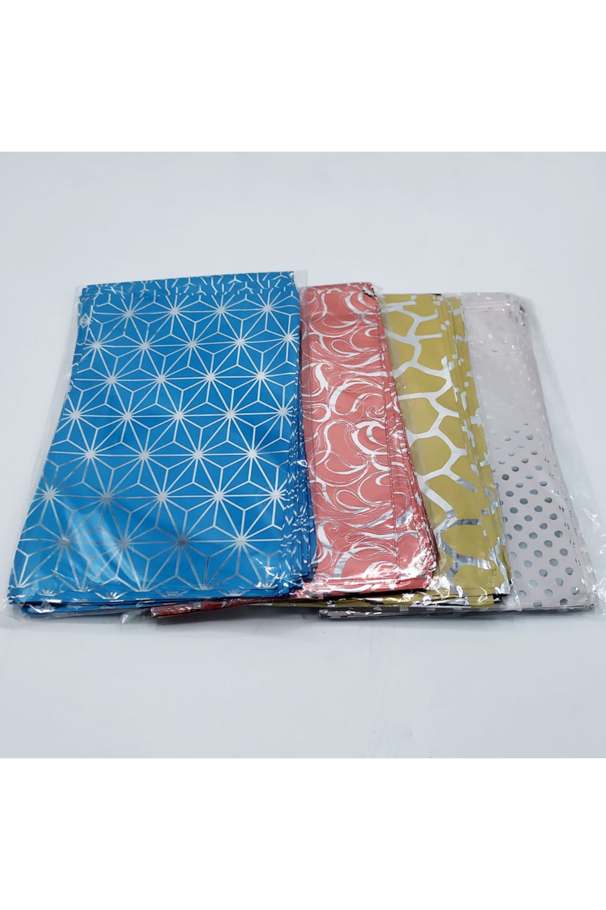 Nedi Metalize Poşet Bantlı Desenli Hediye Paketi 12X17Cm 22305 (100 Lü Paket)