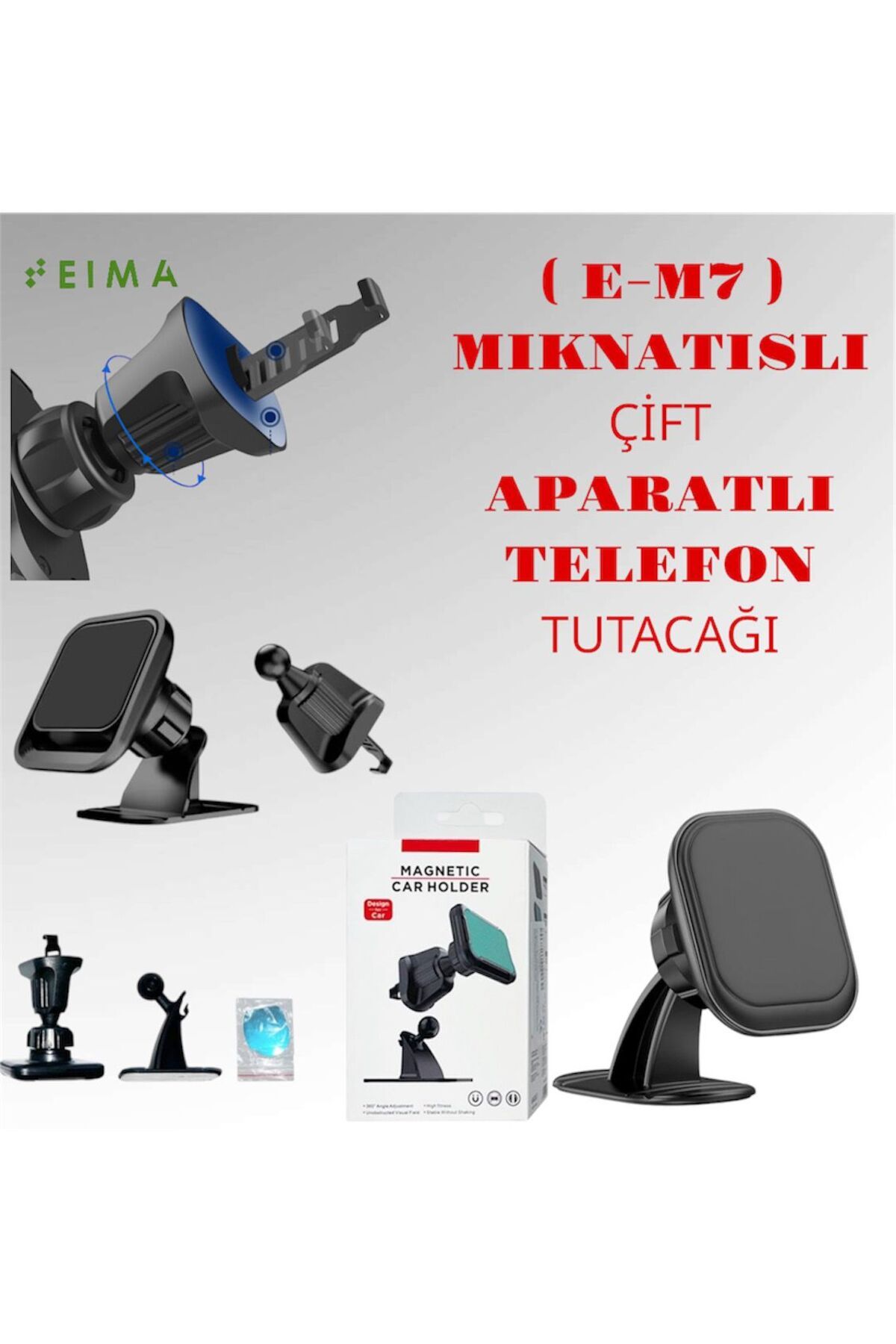Bestech Mıknatıslı Çift Aparatlı Telefon Tutacağı