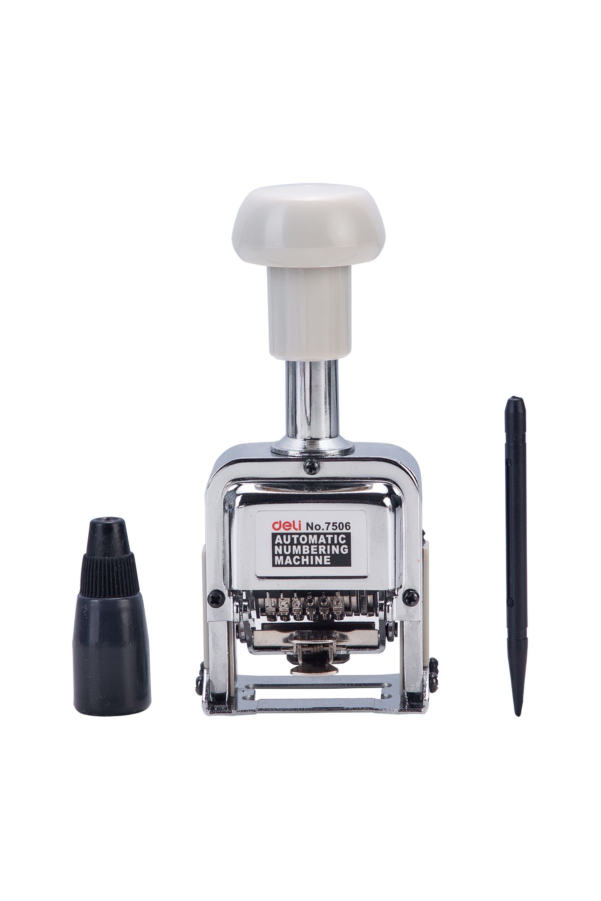 Deli-E7506 Numbering Machine 6 Digits White – ideal for office labeling and numbering 5