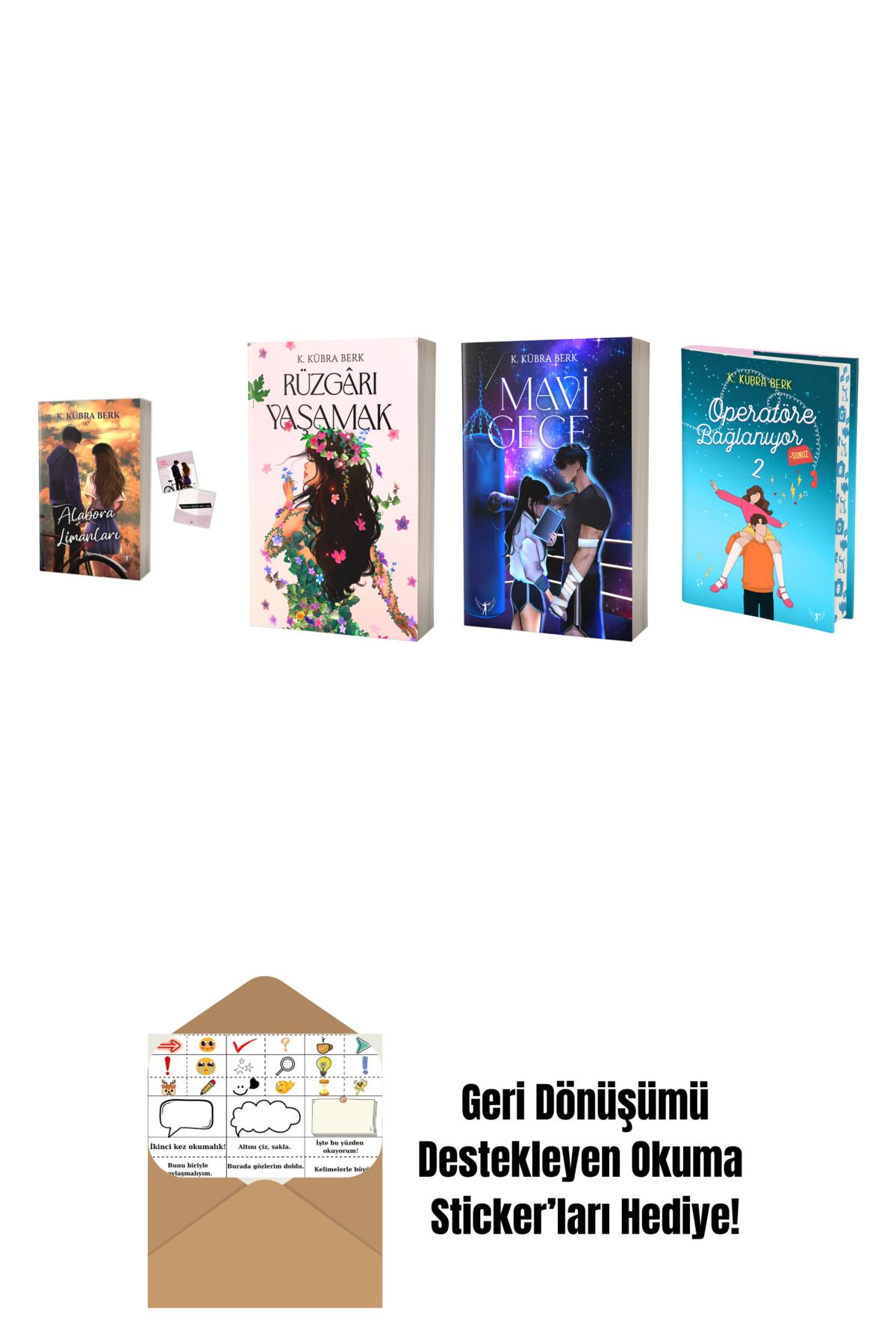 Artemis Yayınları K. Kübra Berk 4 Kitap Set + Okuma Sticker'ları