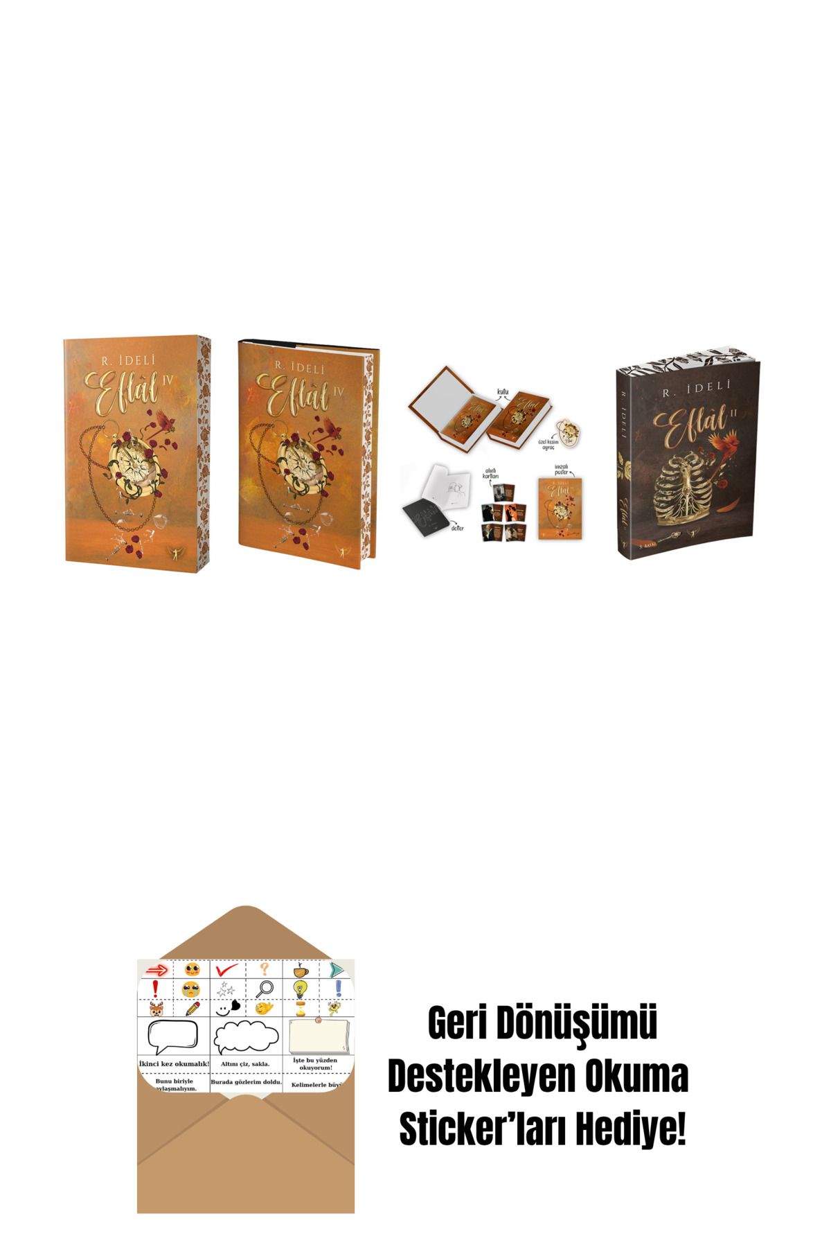Artemis Yayınları R. İdeli 4 Kitap Set + Okuma Sticker'ları