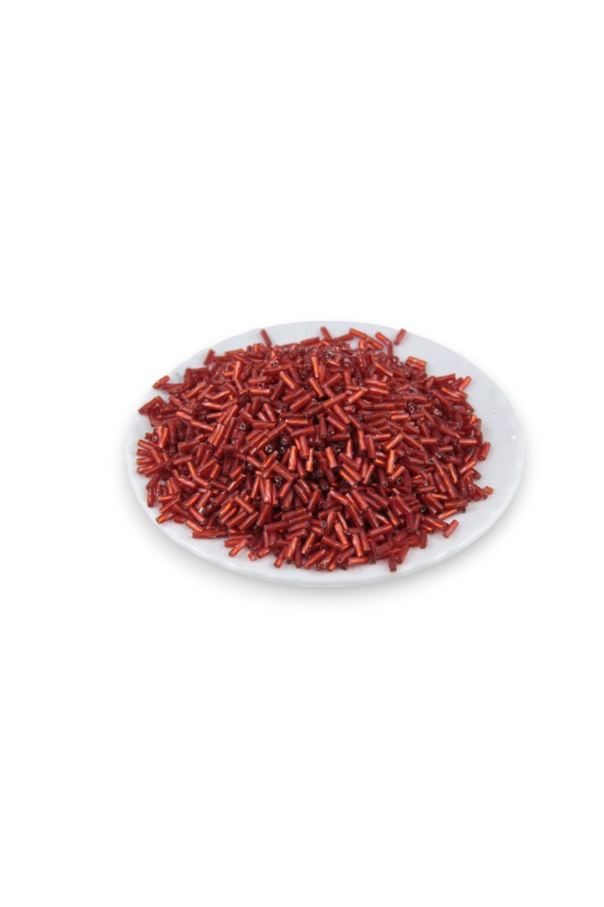 Serhat Aksesuar ve El İşçilik Burgulu Kırmızı Boru 6x2 mm Boncuk 100 Gr
