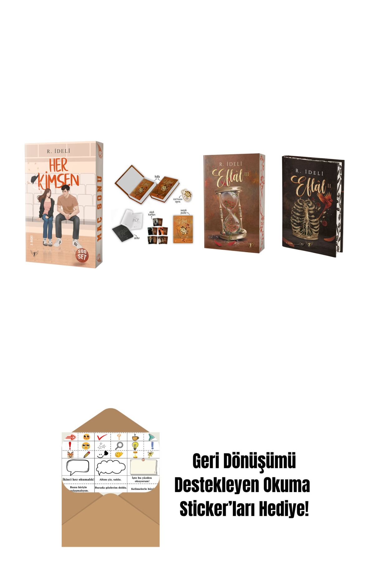 Artemis Yayınları R. İdeli 4 Kitap Set + Okuma Sticker'ları