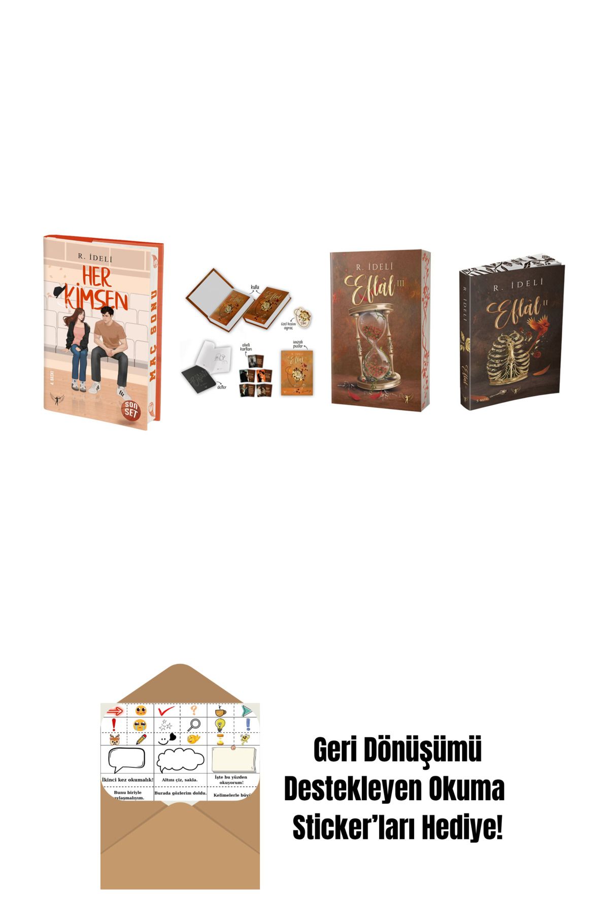 Artemis Yayınları R. İdeli 4 Kitap Set + Okuma Sticker'ları