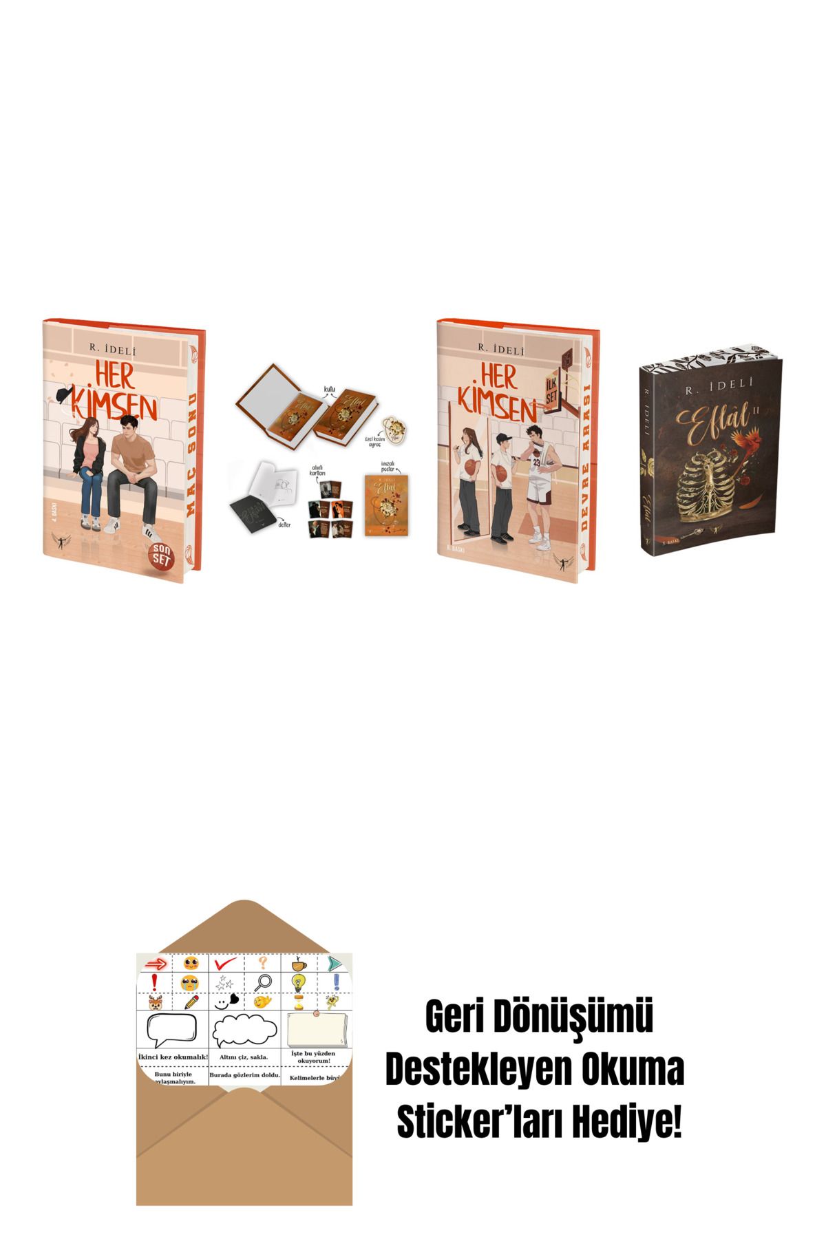 Artemis Yayınları R. İdeli 4 Kitap Set + Okuma Sticker'ları