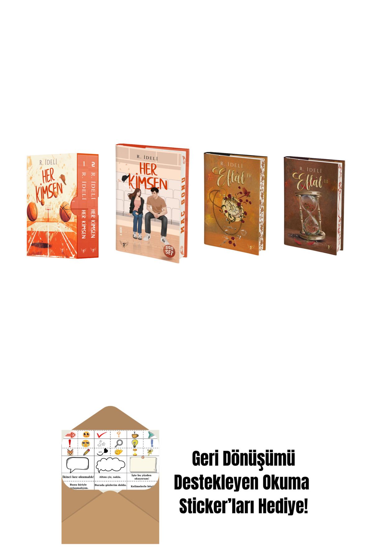Artemis Yayınları R. İdeli 4 Kitap Set + Okuma Sticker'ları
