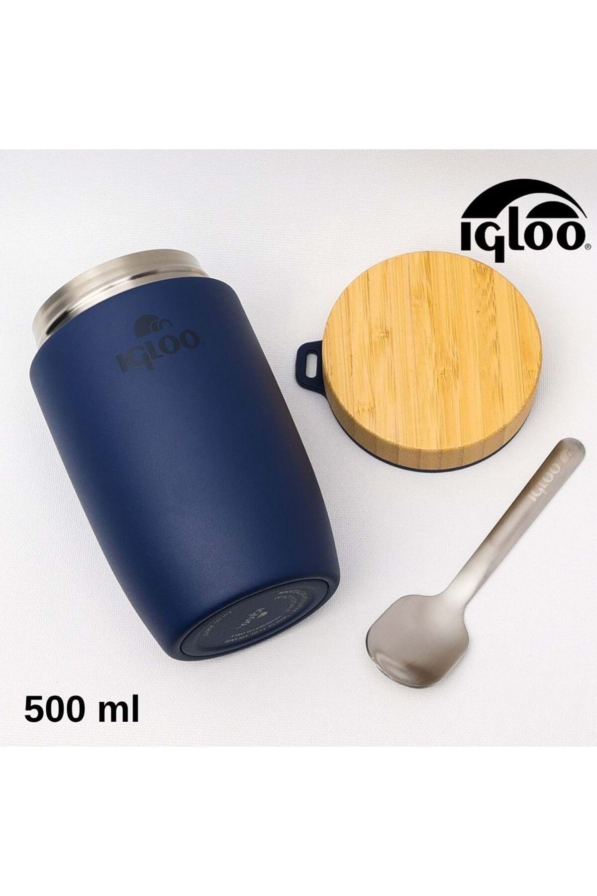 IGLOO Bamboo Food Jar 500ml Yemek Termosu Matara LACİVERT