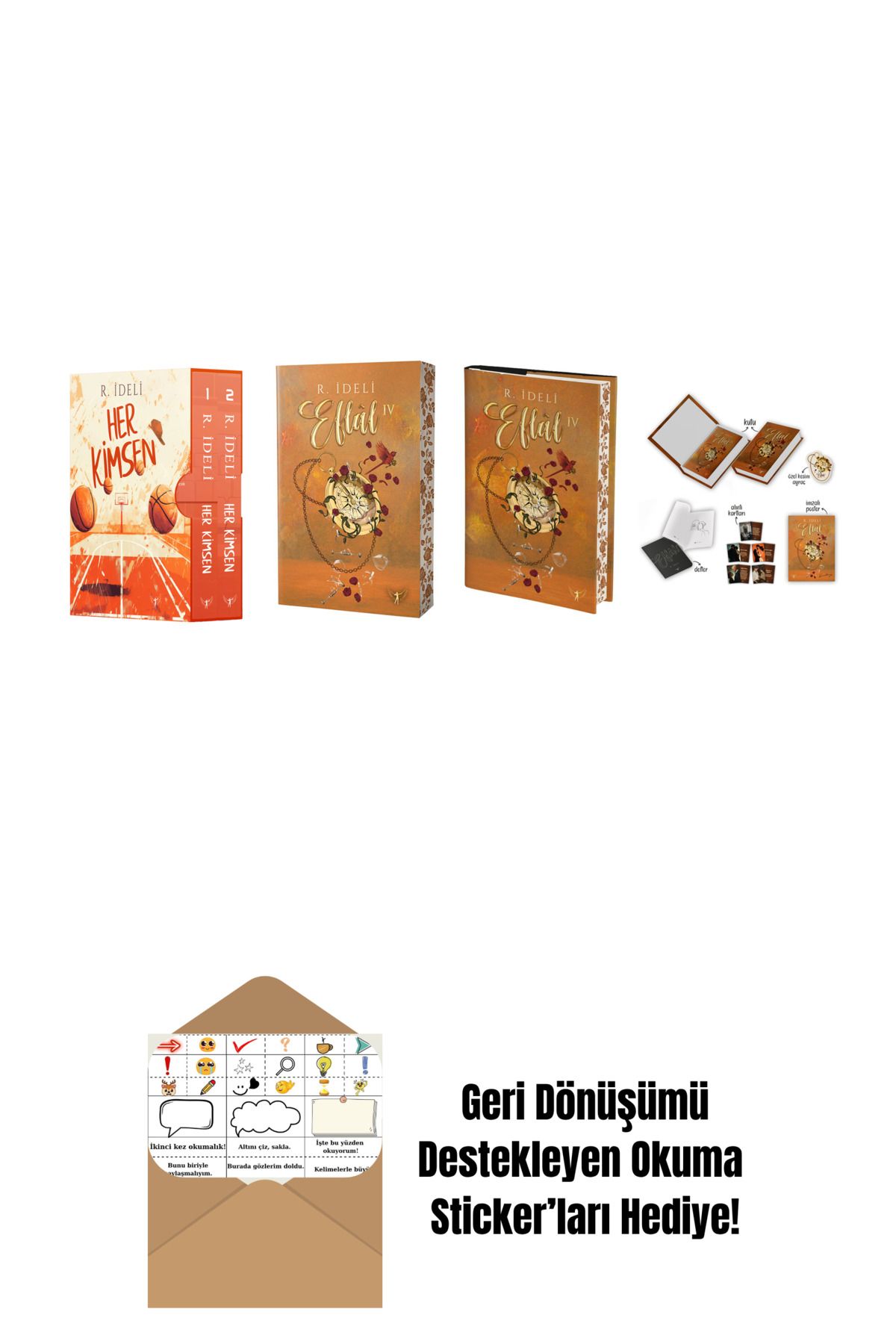 Artemis Yayınları R. İdeli 4 Kitap Set + Okuma Sticker'ları